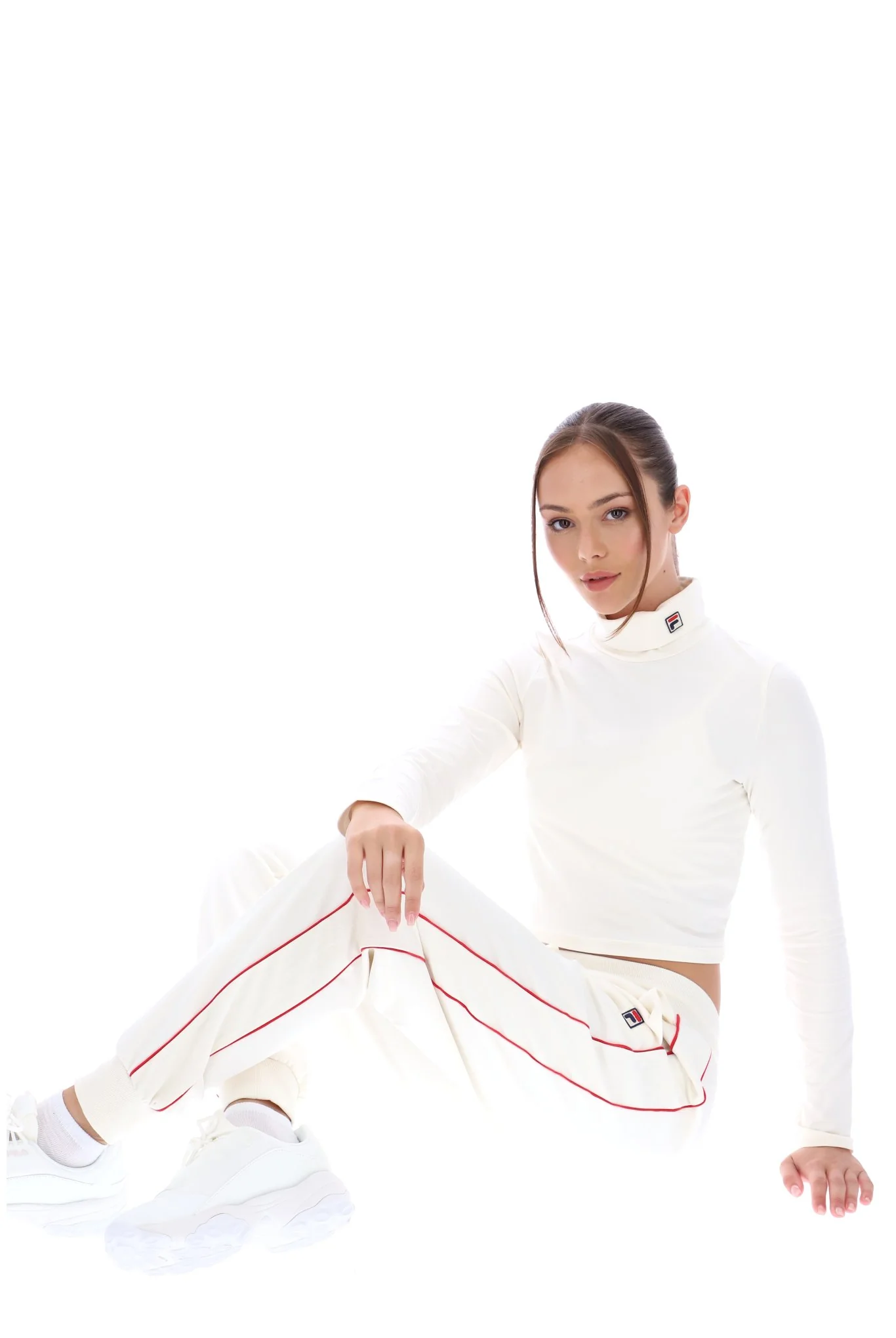 Cream Heidi Cropped Roll Neck Top - Image 7