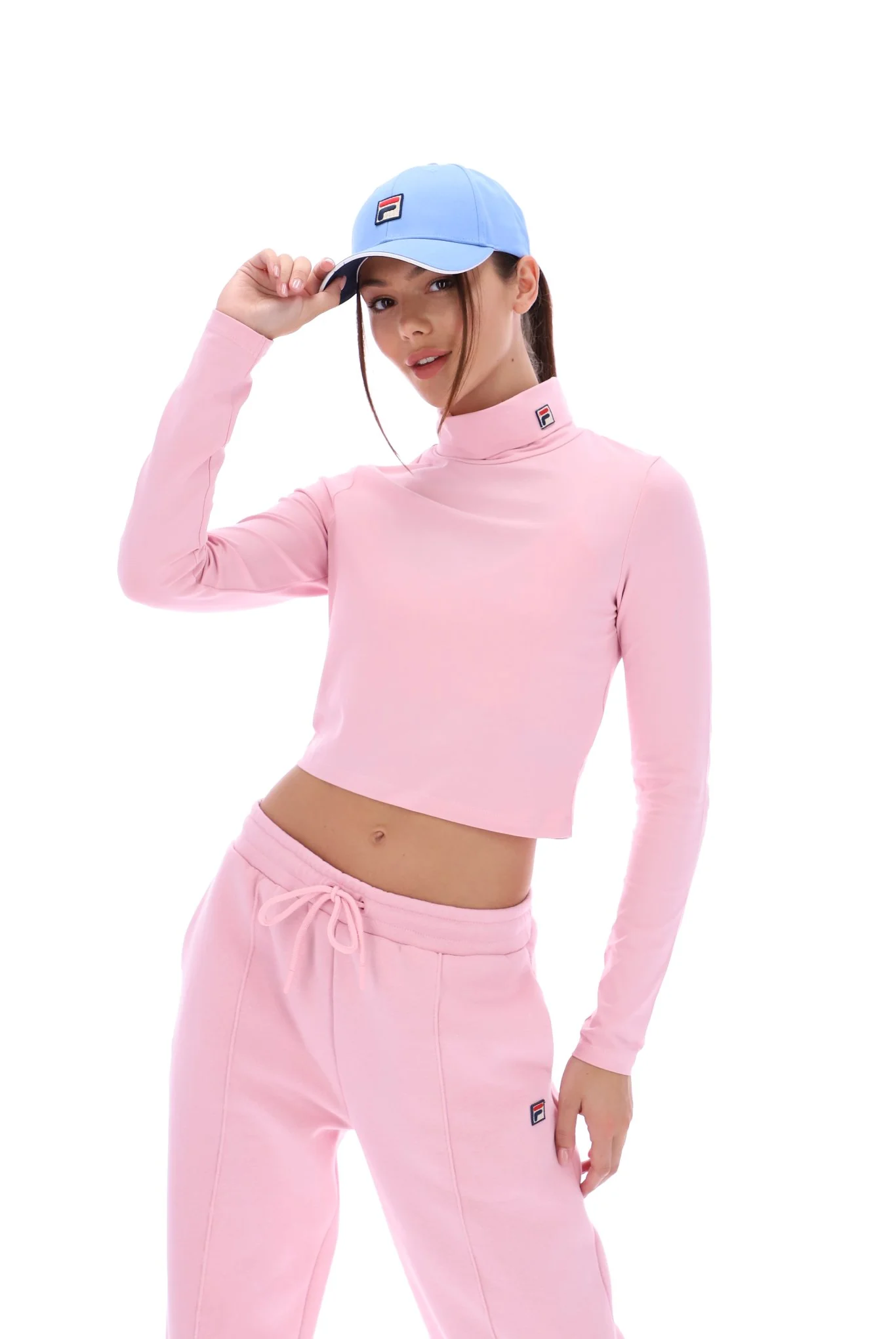 Pink Heidi Cropped Roll Neck Top - Image 6