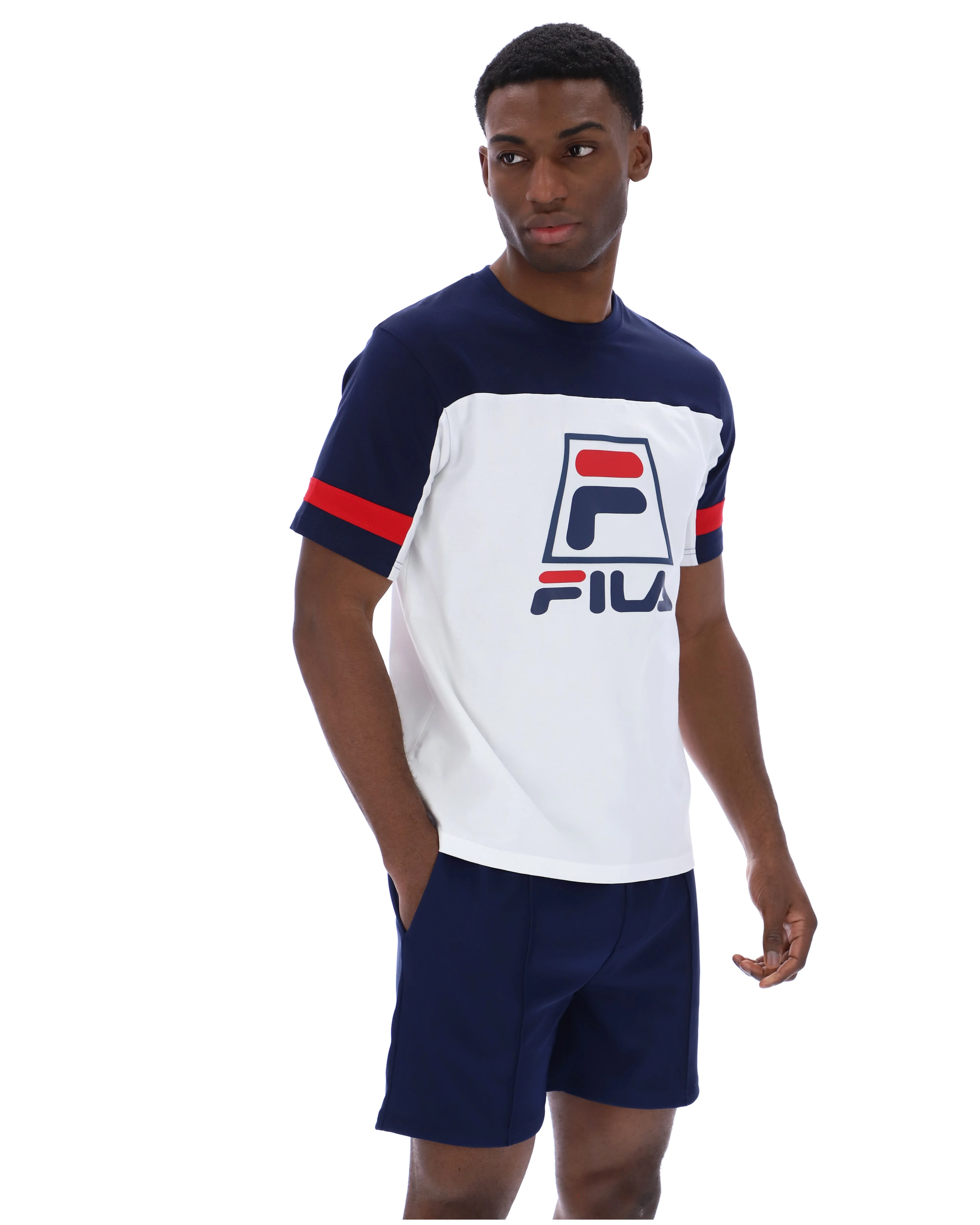 White Damon Cut and Sew Tee - Image 3