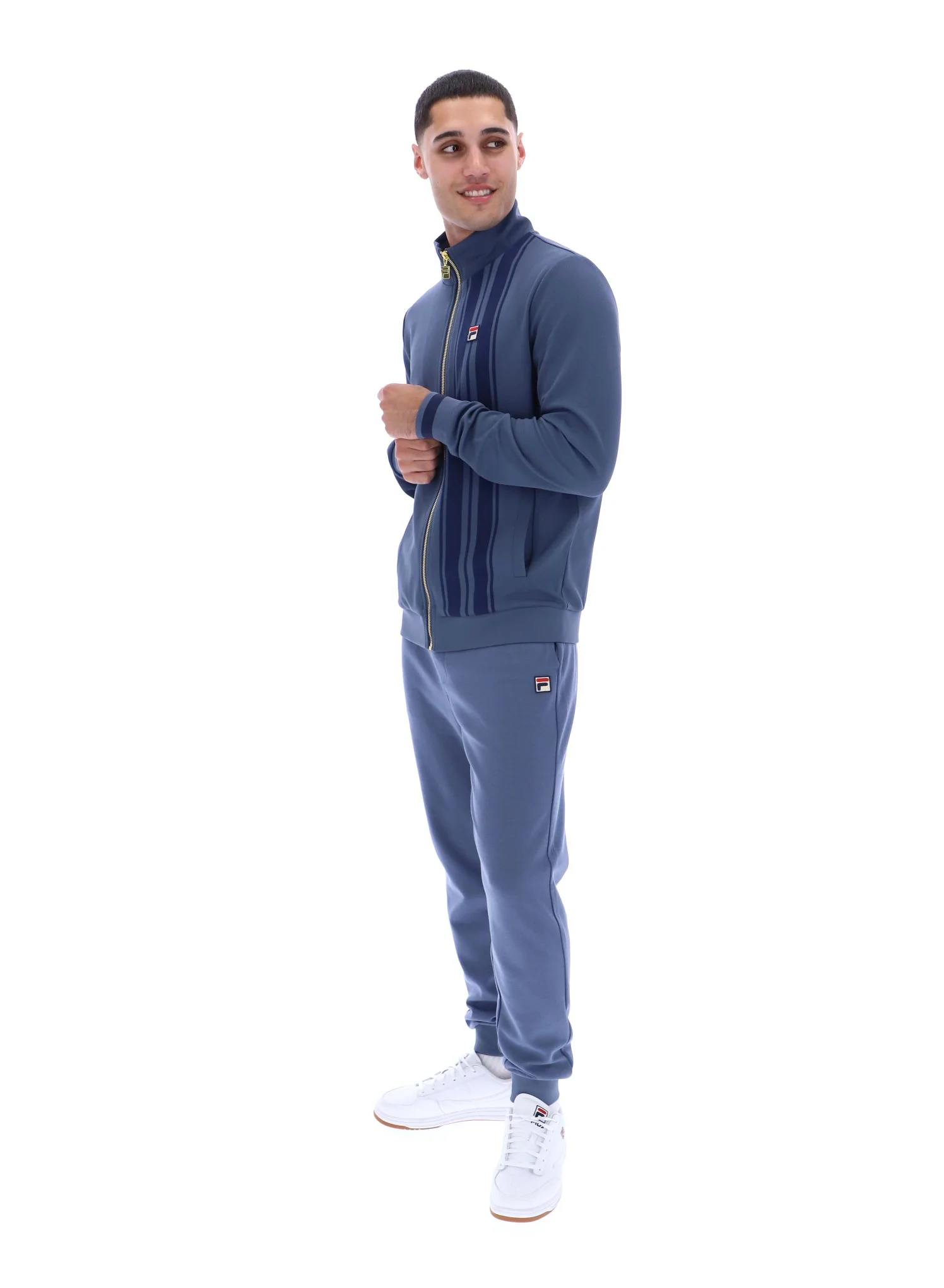 Vintage Indigo Dante Printed Stripe Track Top - Image 4