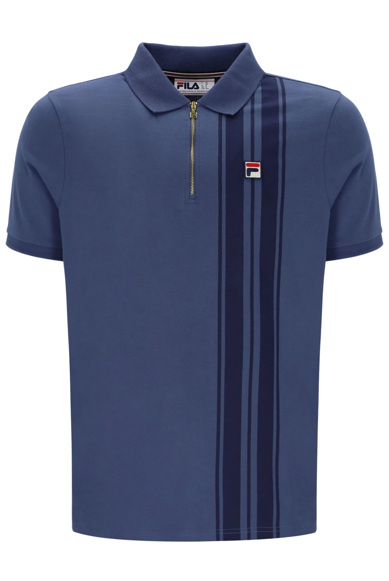 Vintage Indigo Dario Zipped Polo - Image 7