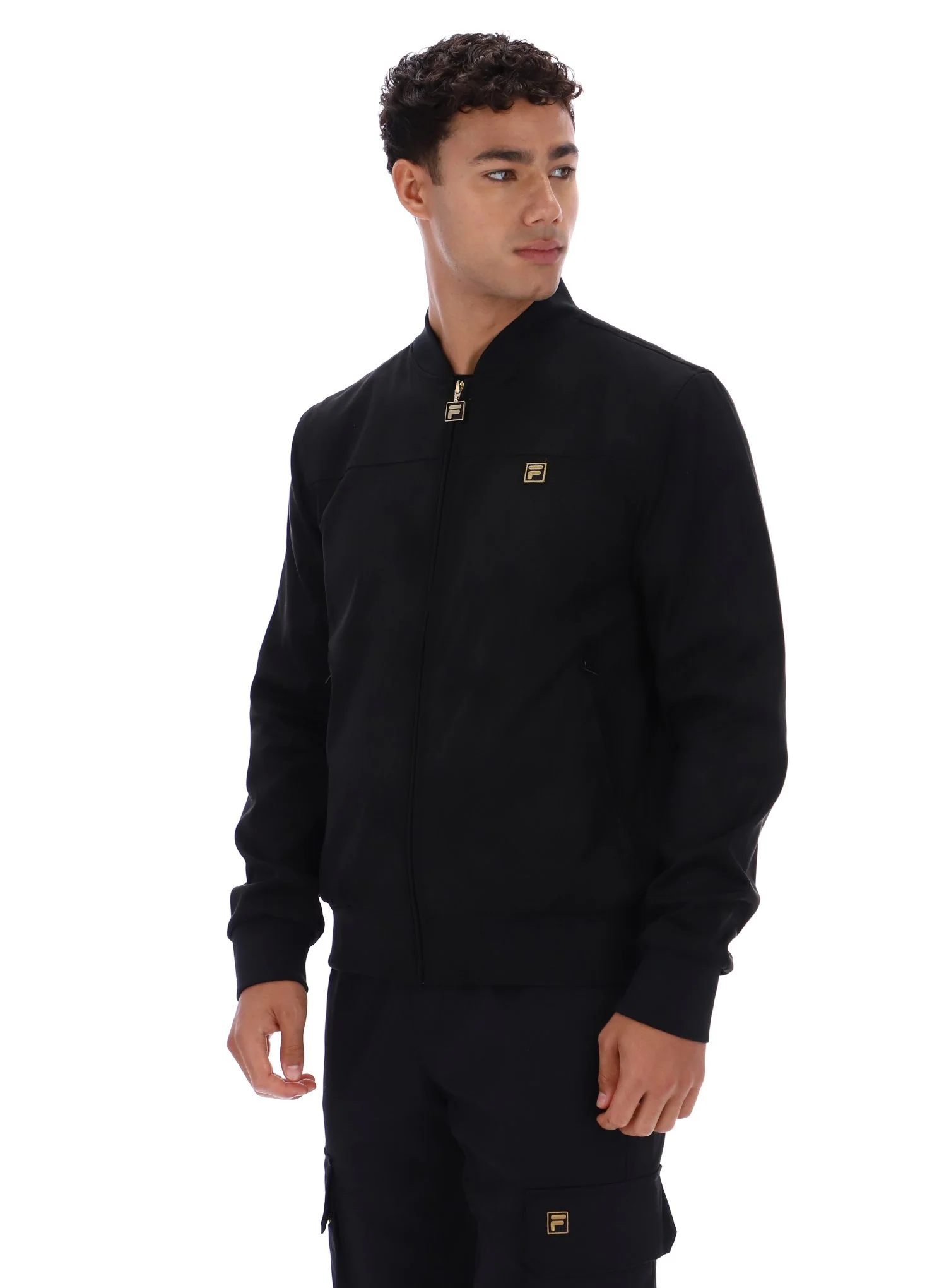 Black Dean Full Zip Faux Suede Jacket - Image 2