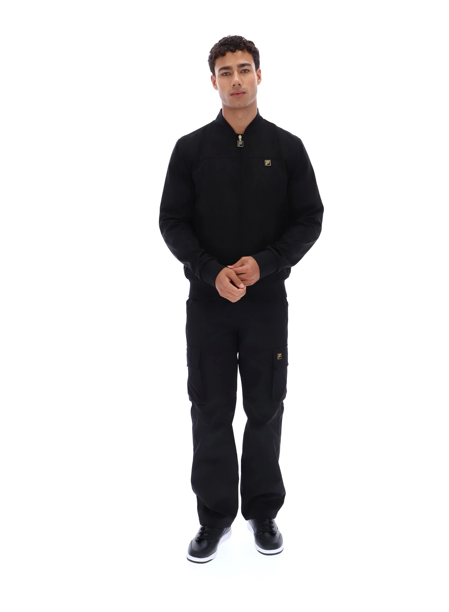 Black Dean Full Zip Faux Suede Jacket - Image 3