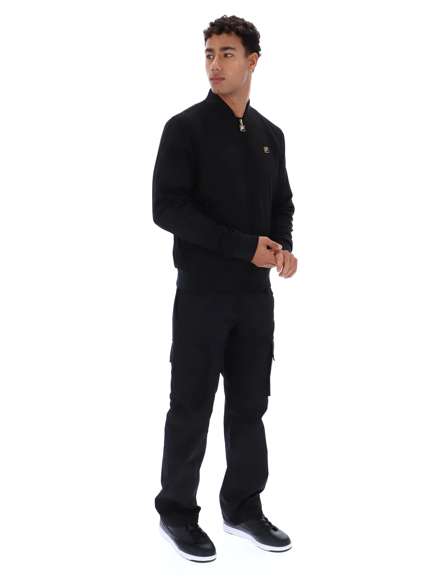 Black Dean Full Zip Faux Suede Jacket - Image 5