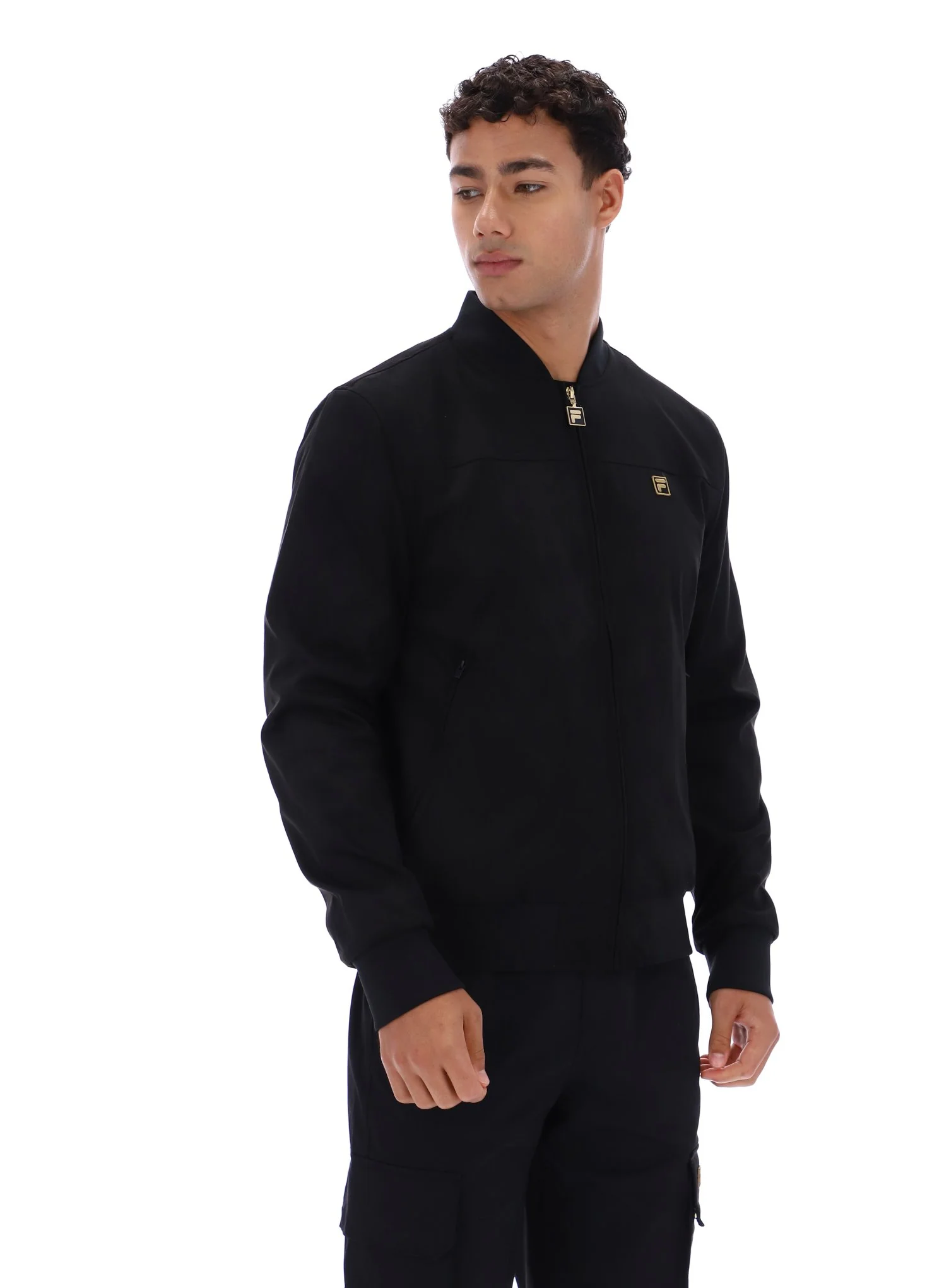 Black Dean Full Zip Faux Suede Jacket - Image 6