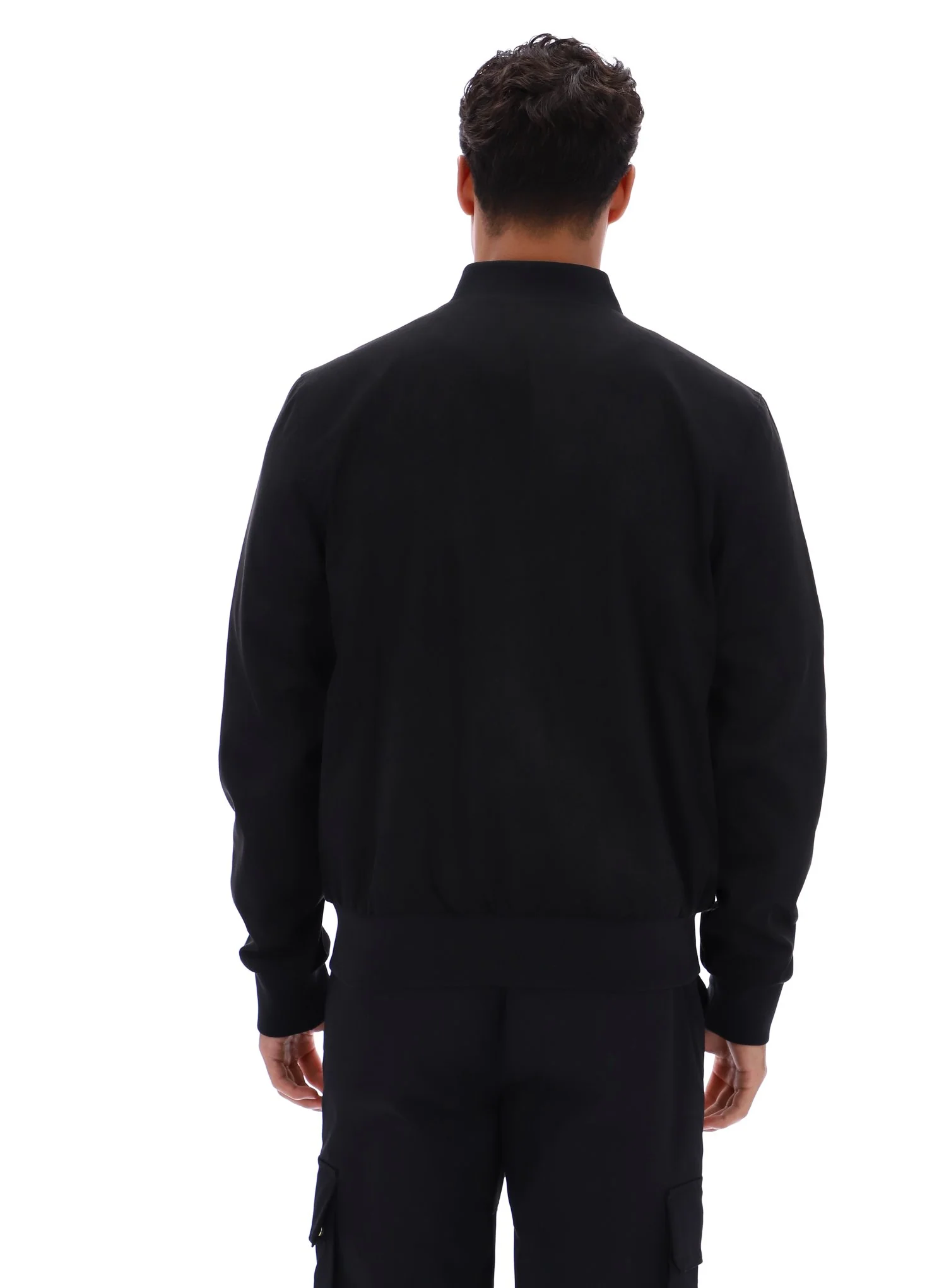 Black Dean Full Zip Faux Suede Jacket - Image 7