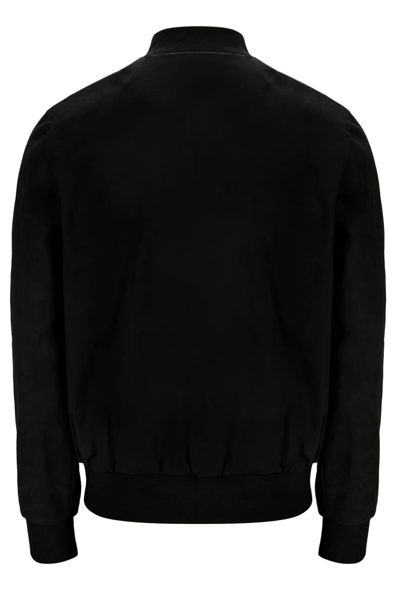 Black Dean Full Zip Faux Suede Jacket - Image 9