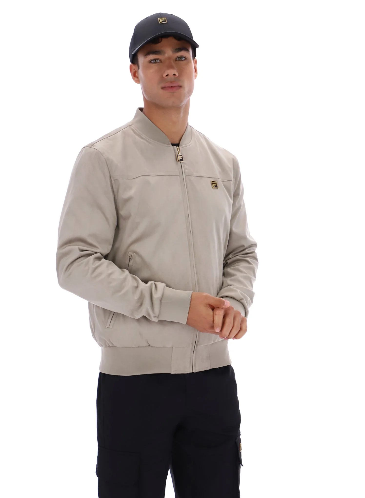 Vintage Khaki Dean Full Zip Faux Suede Jacket - Image 3