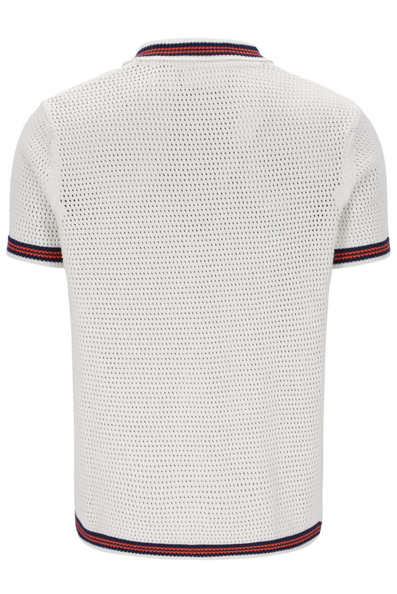 Gardenia Domenico Crochet Knitted Shirt with Contrast Tipping - Image 9