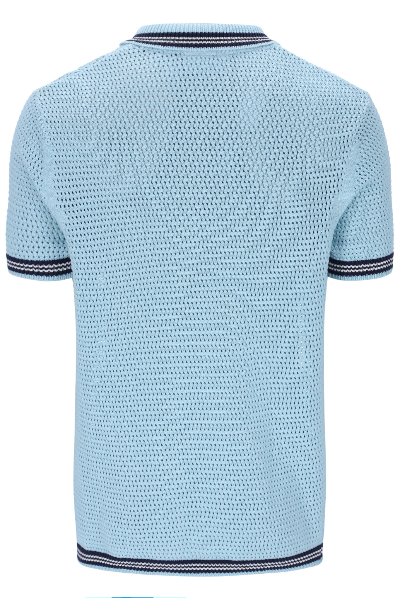 Skyway Domenico Crochet Knitted Shirt with Contrast Tipping - Image 8
