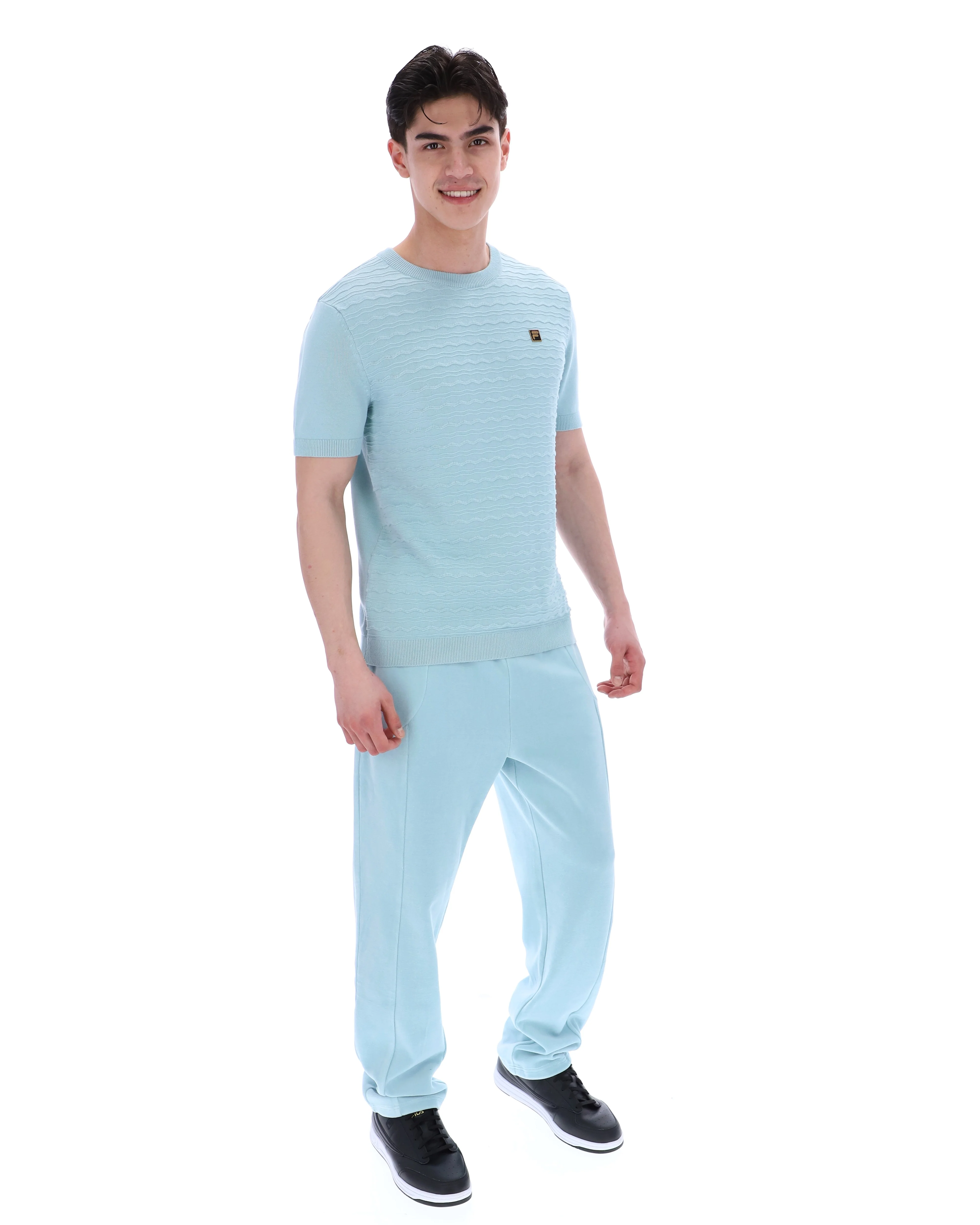 Sterling Blue Don Textured Knitted T-Shirt - Image 6