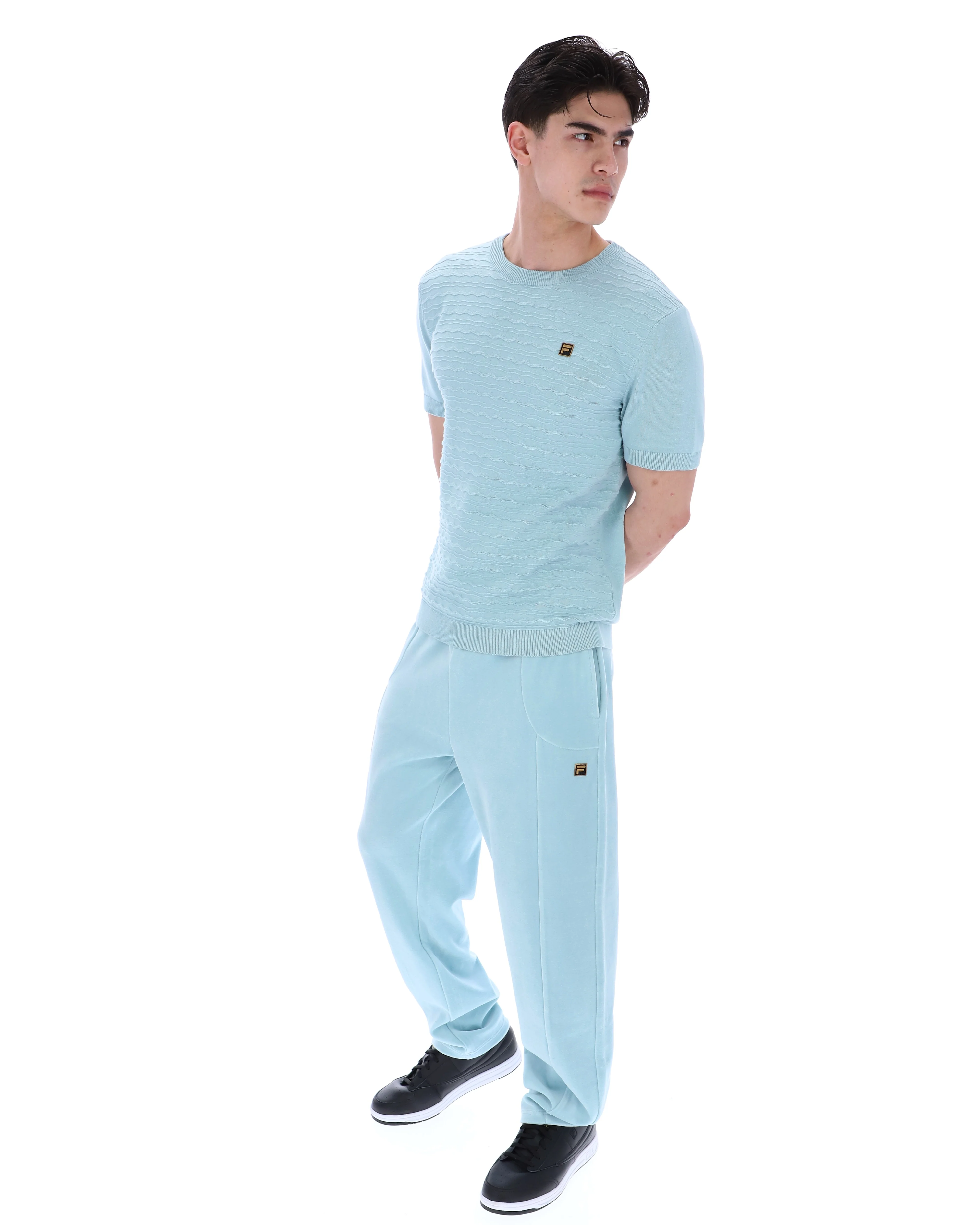Sterling Blue Don Textured Knitted T-Shirt - Image 7