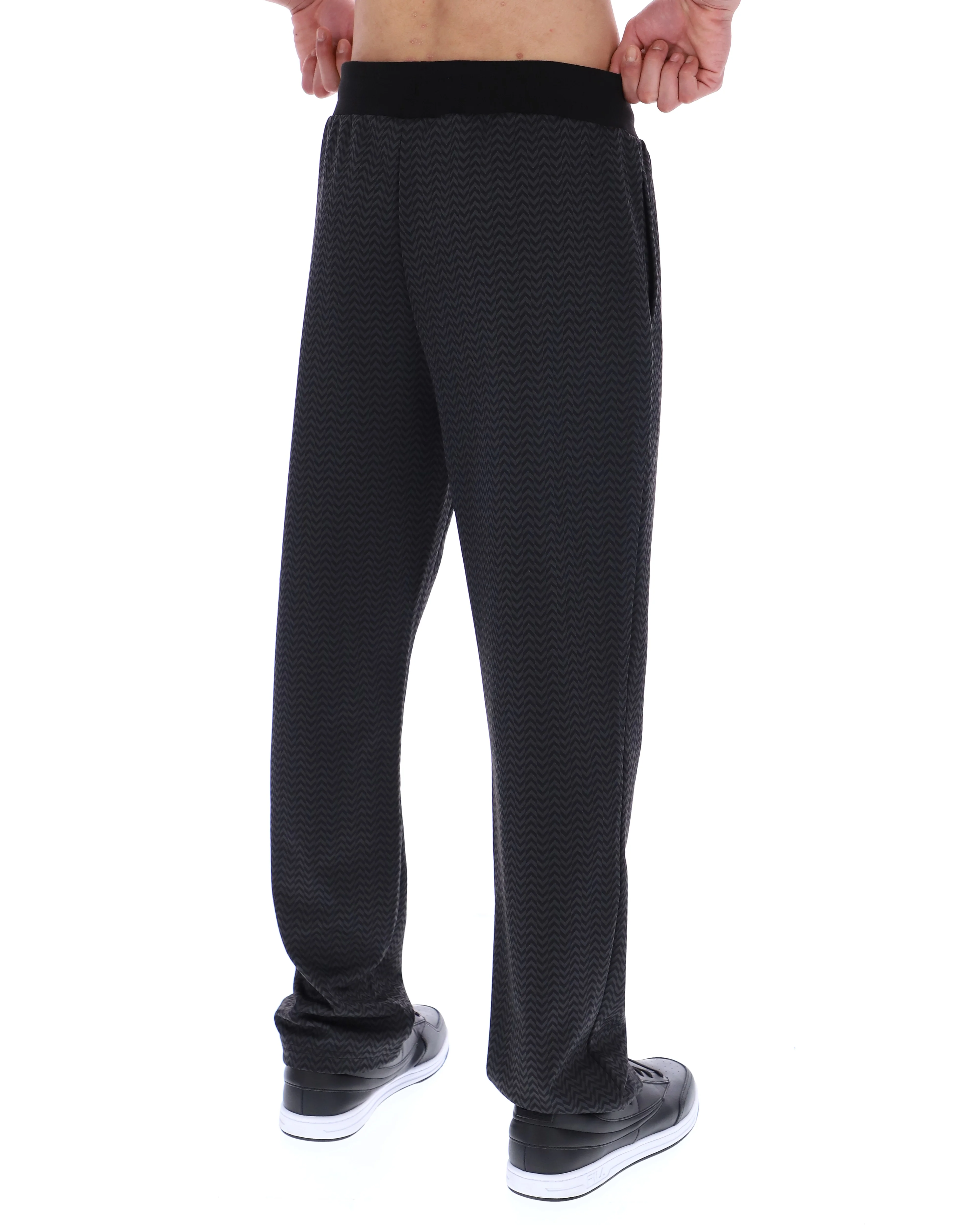 Black Edward Herringbone Pant - Image 6