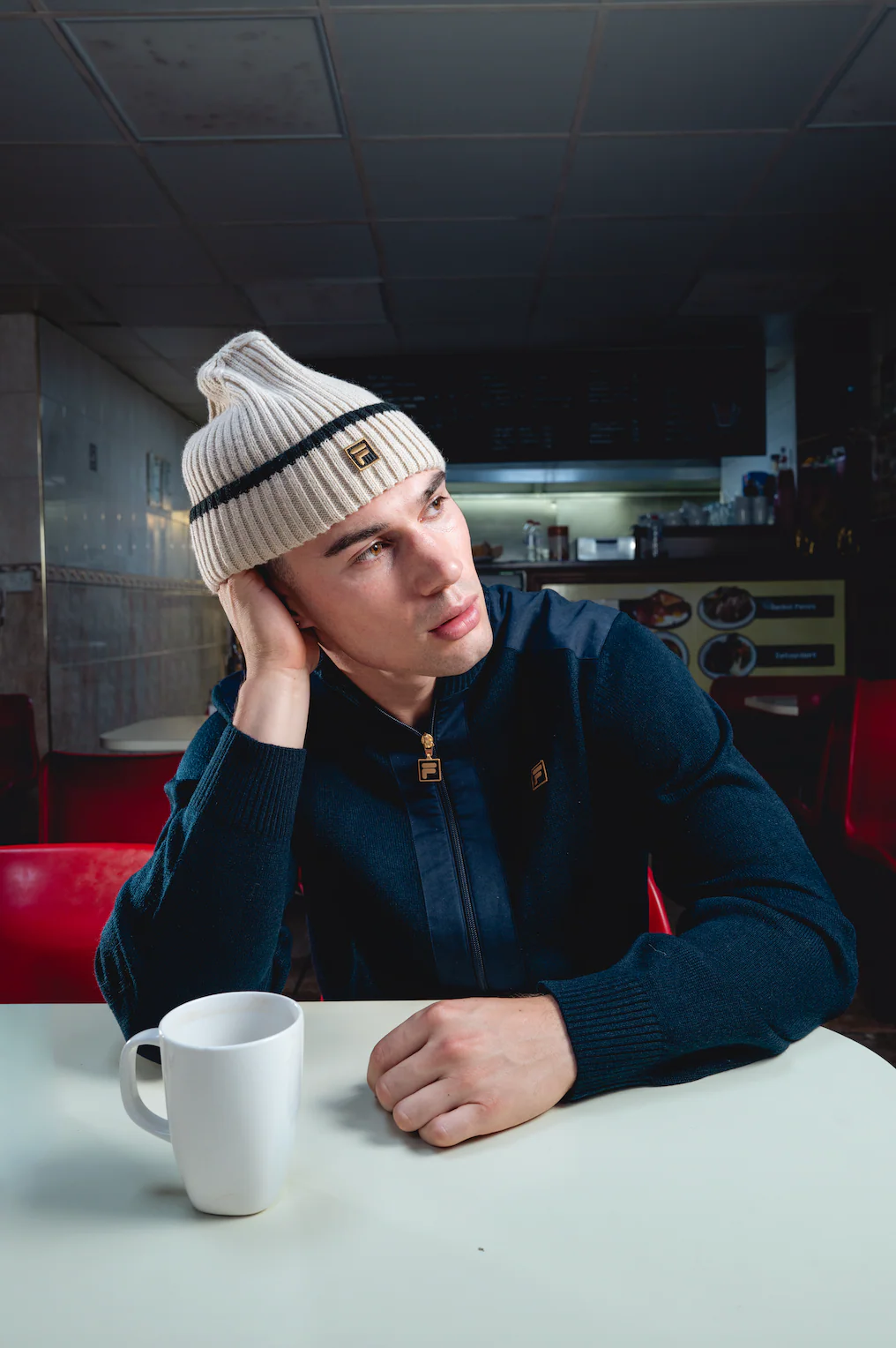 Ellison Ribbed Turn-Up Beanie - Image 2