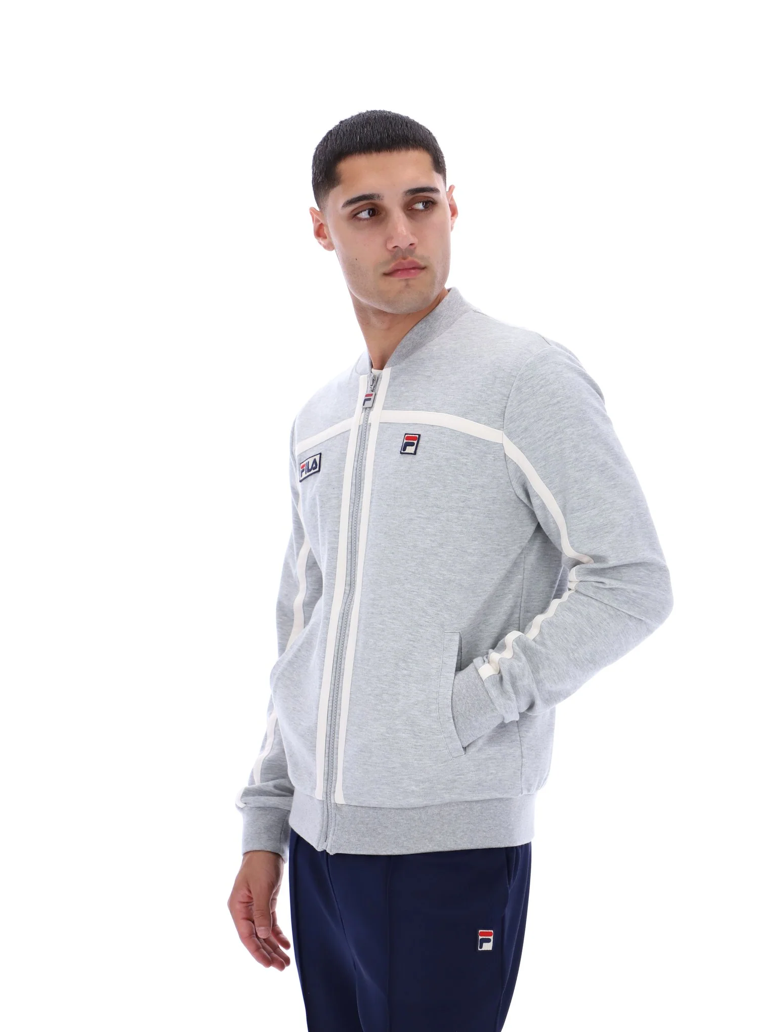 Grey Marl Emilio Track Top - Image 2