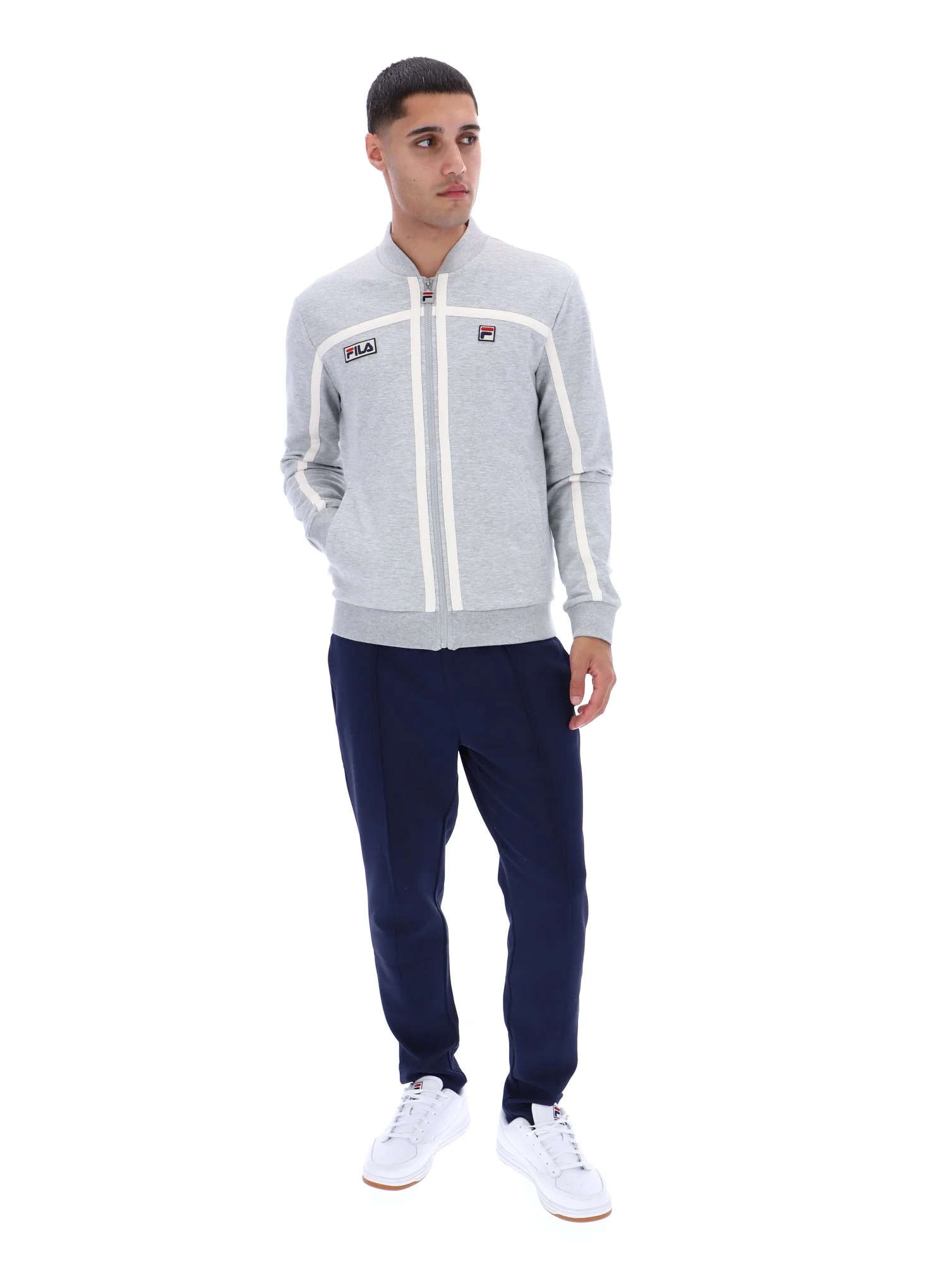 Grey Marl Emilio Track Top - Image 3