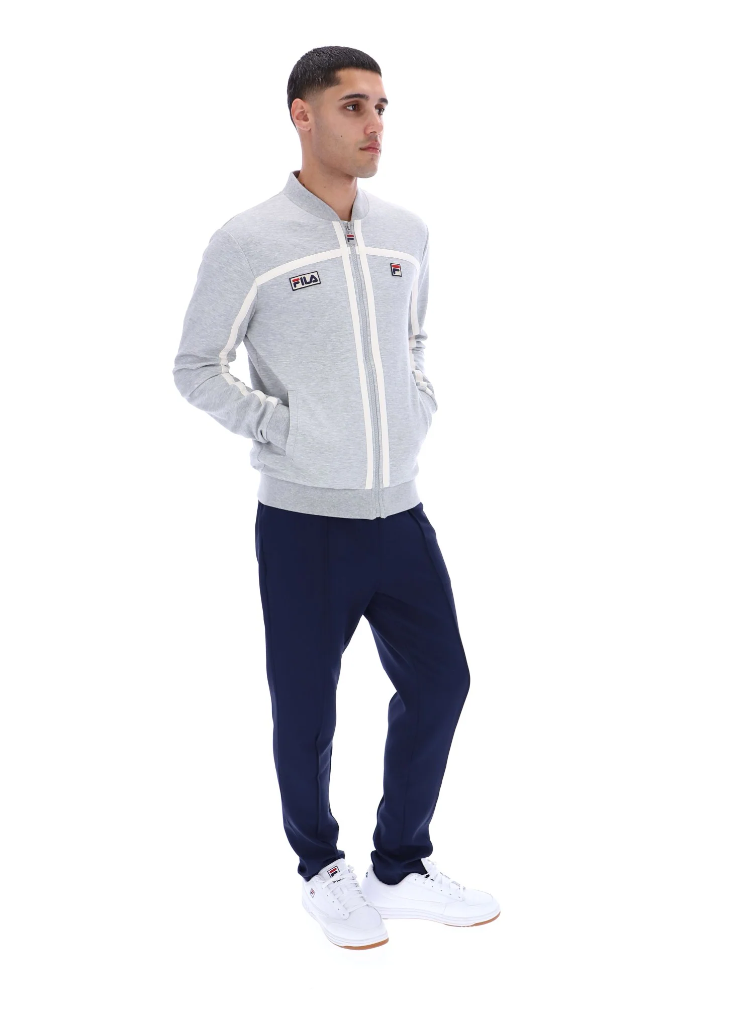 Grey Marl Emilio Track Top - Image 5