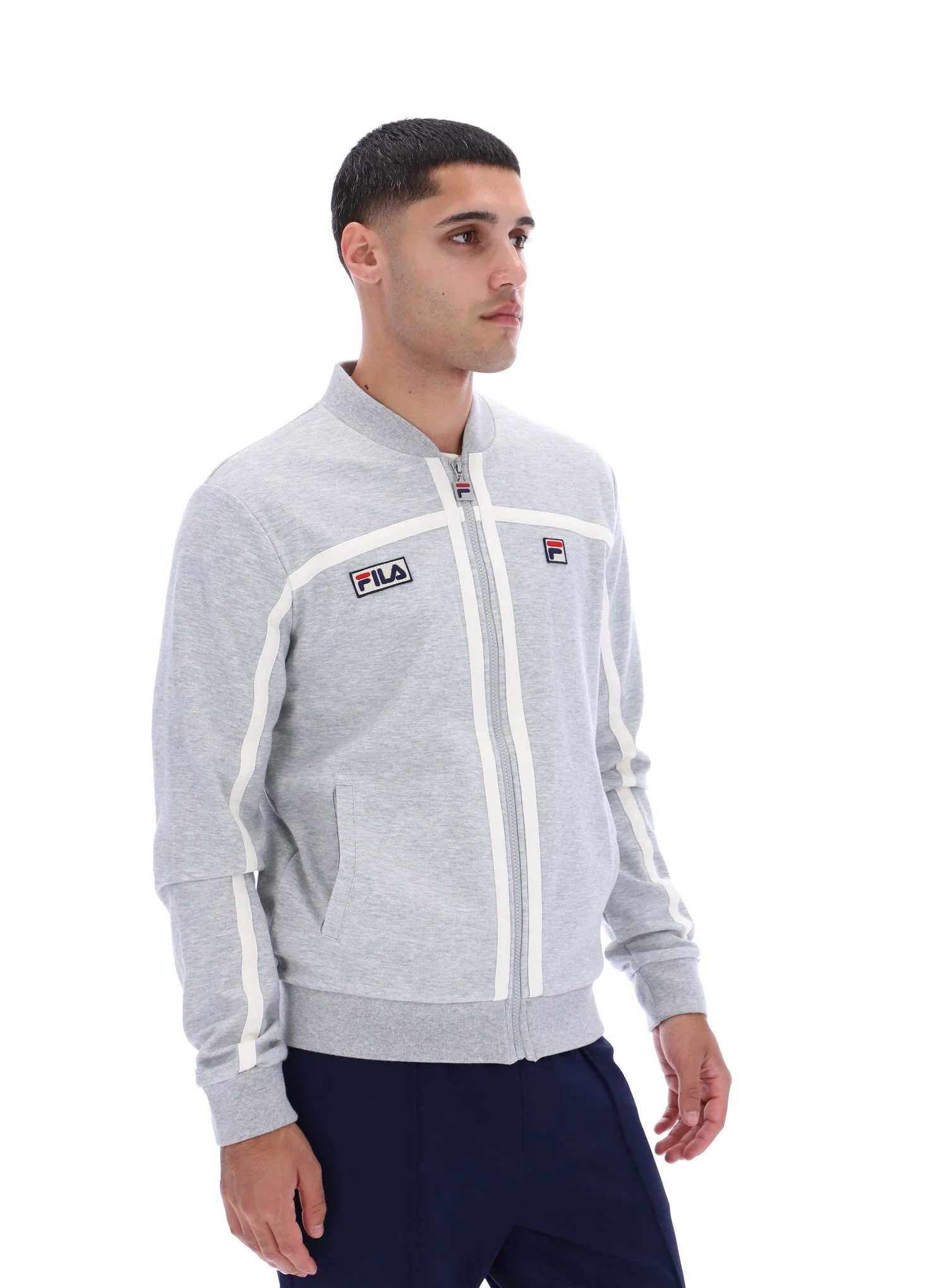 Grey Marl Emilio Track Top - Image 6