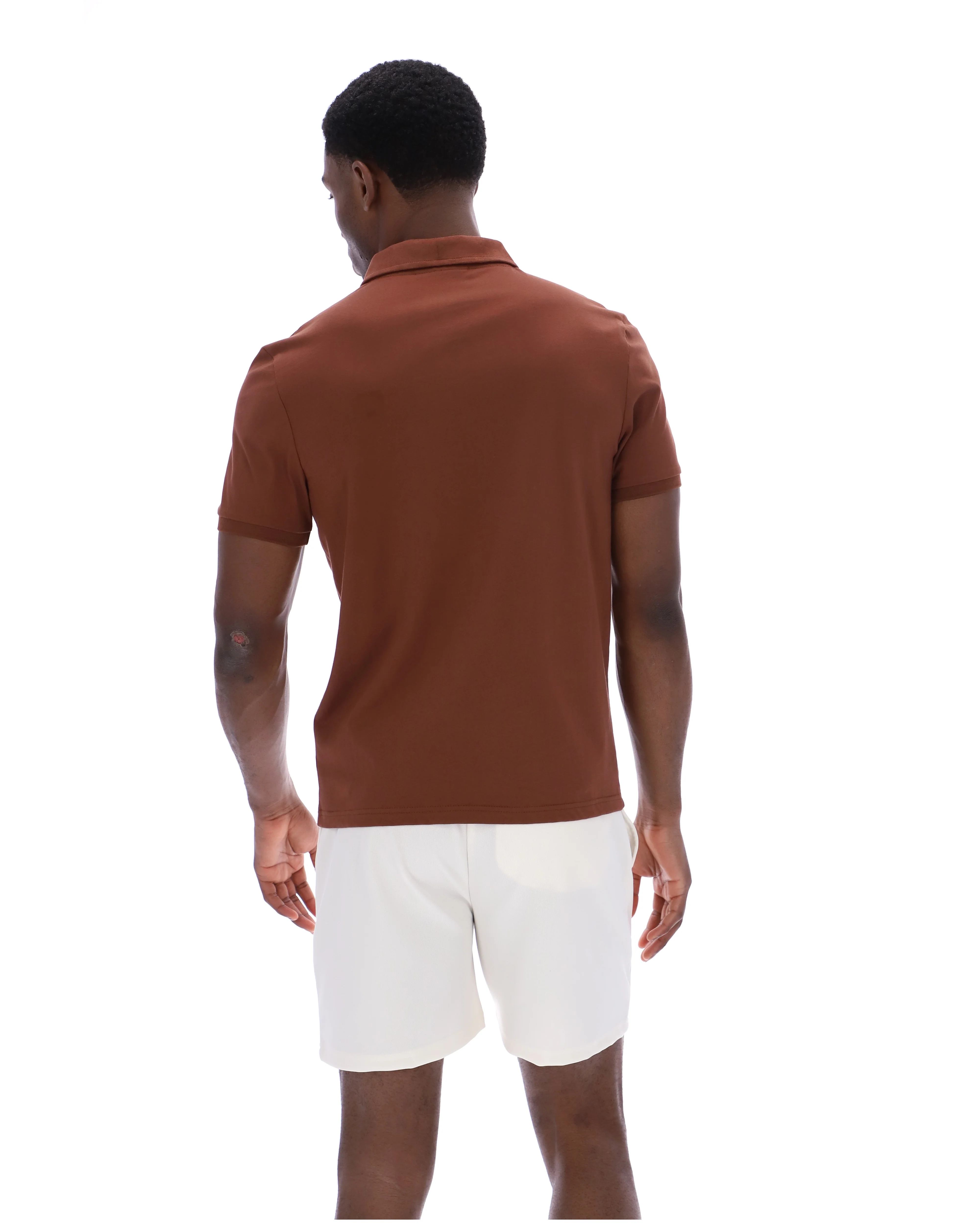 Cappuccino Ettore Zip Polo - Image 8