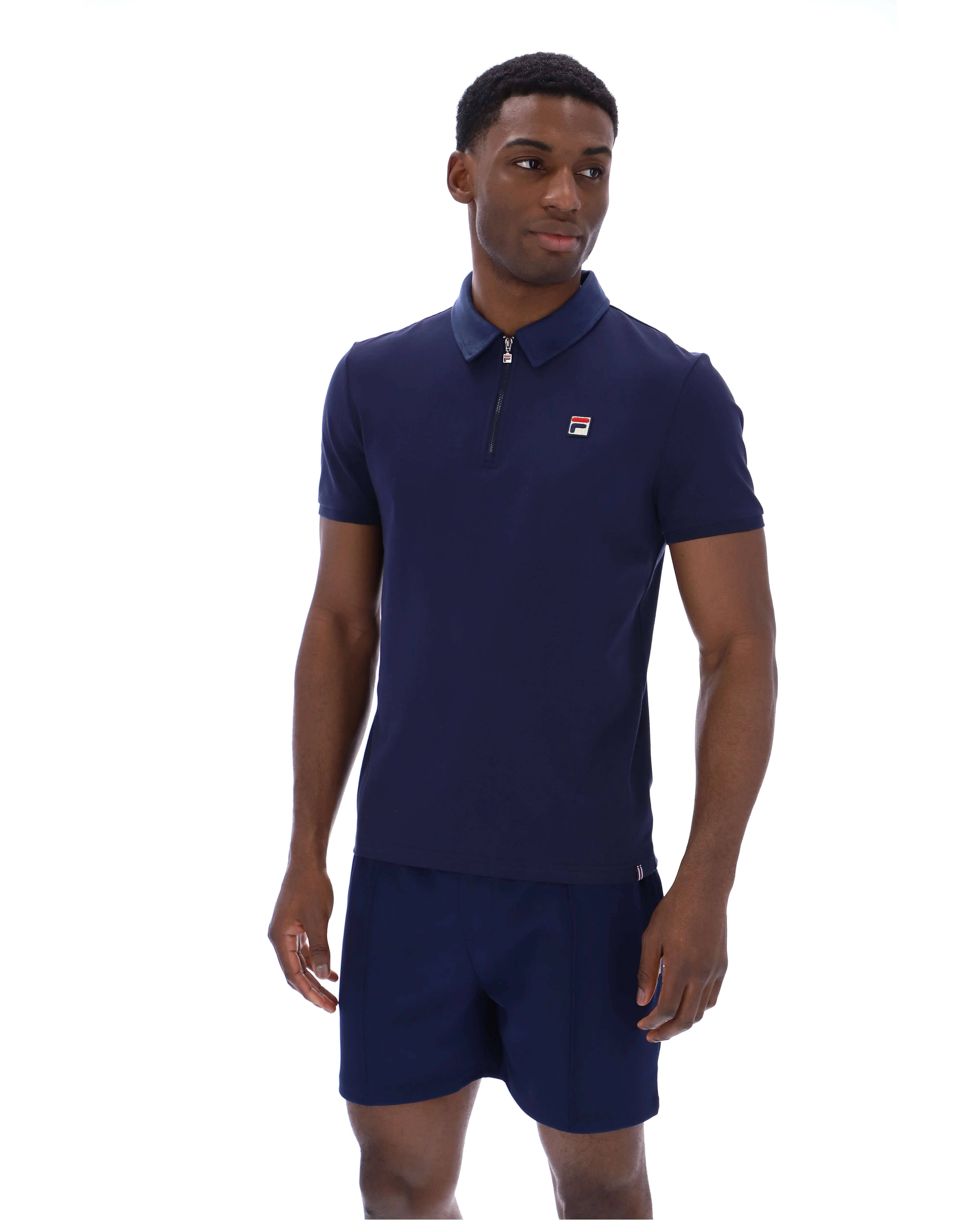 Fila Navy Ettore Zip Polo - Image 3