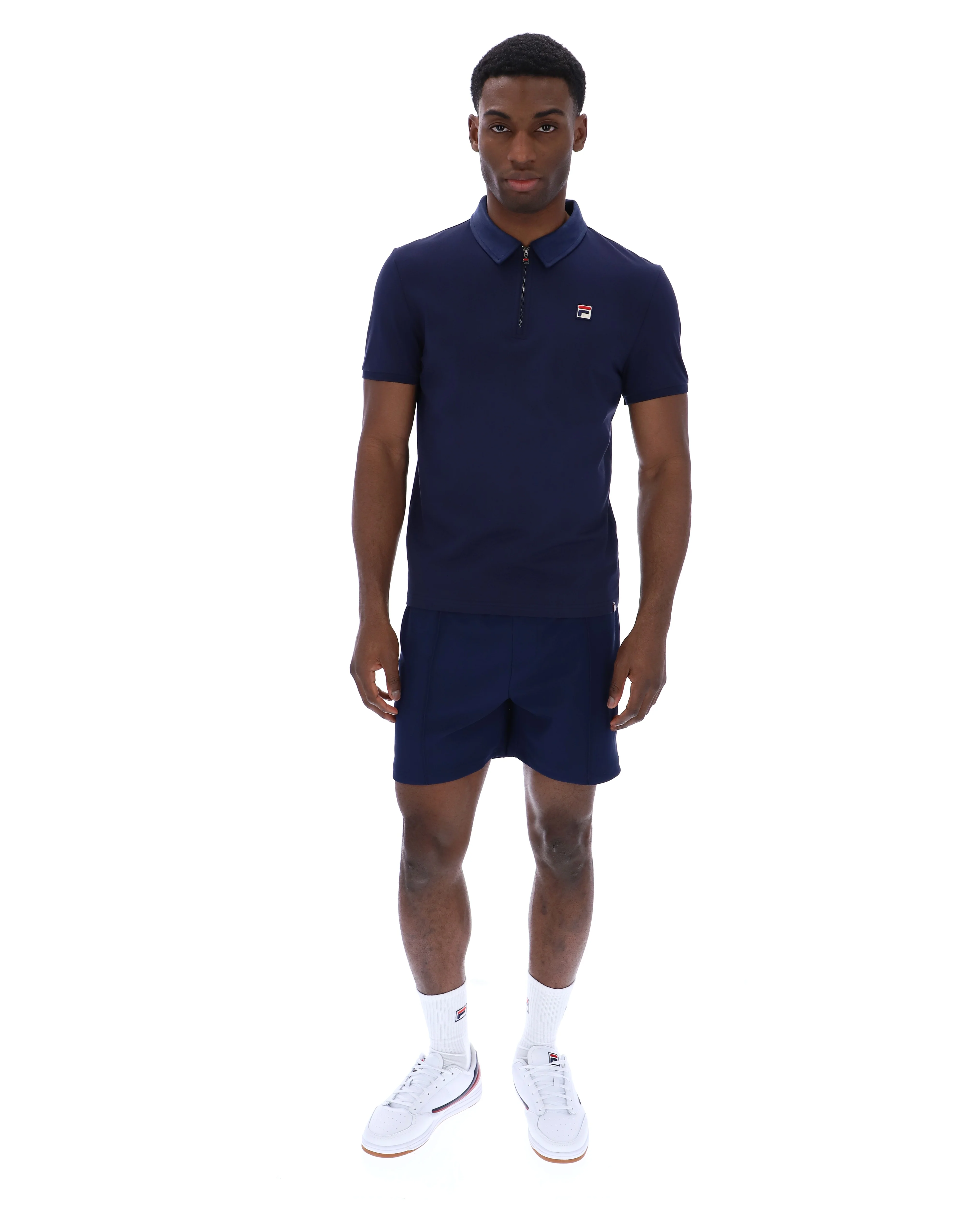 Fila Navy Ettore Zip Polo - Image 4