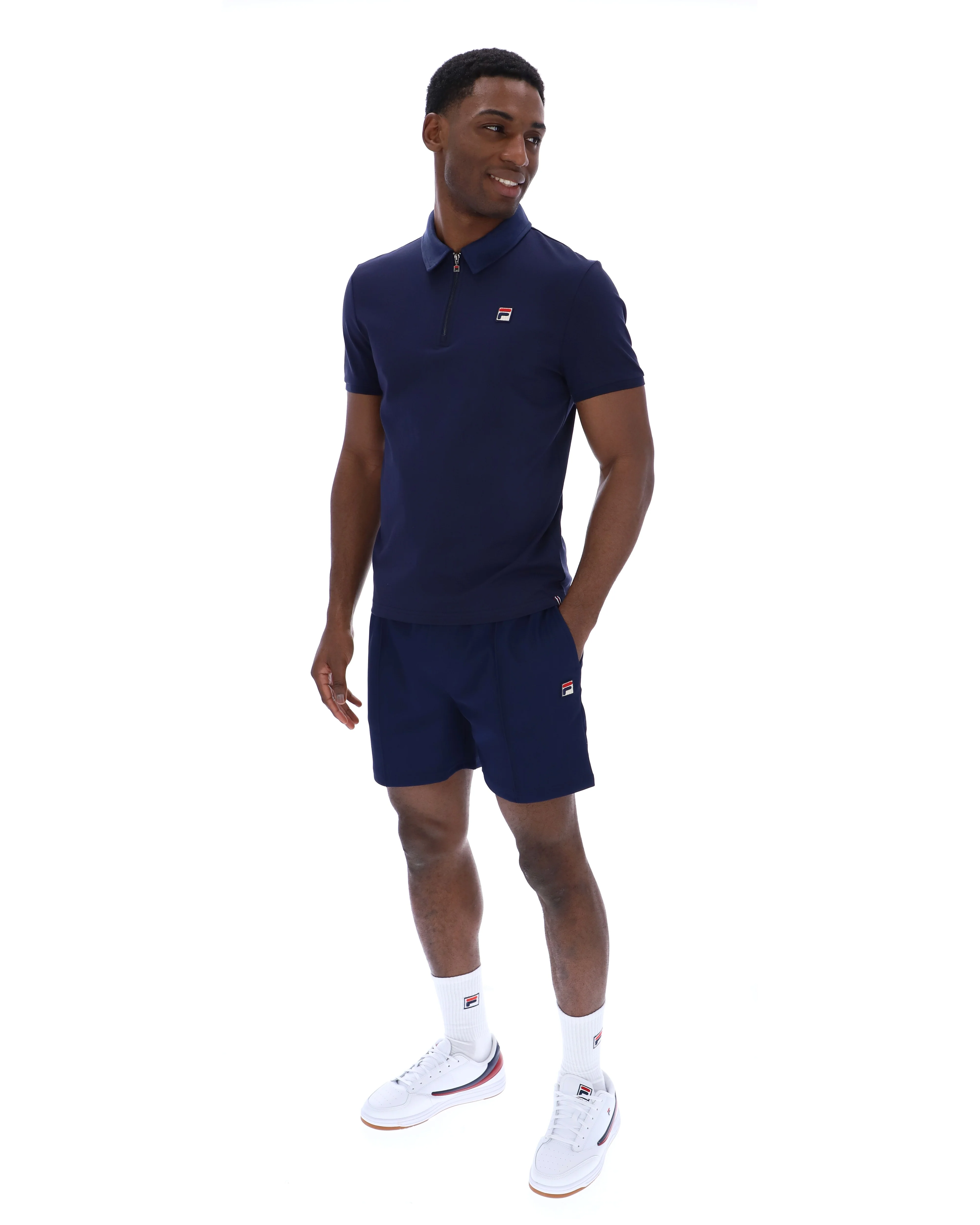 Fila Navy Ettore Zip Polo - Image 6