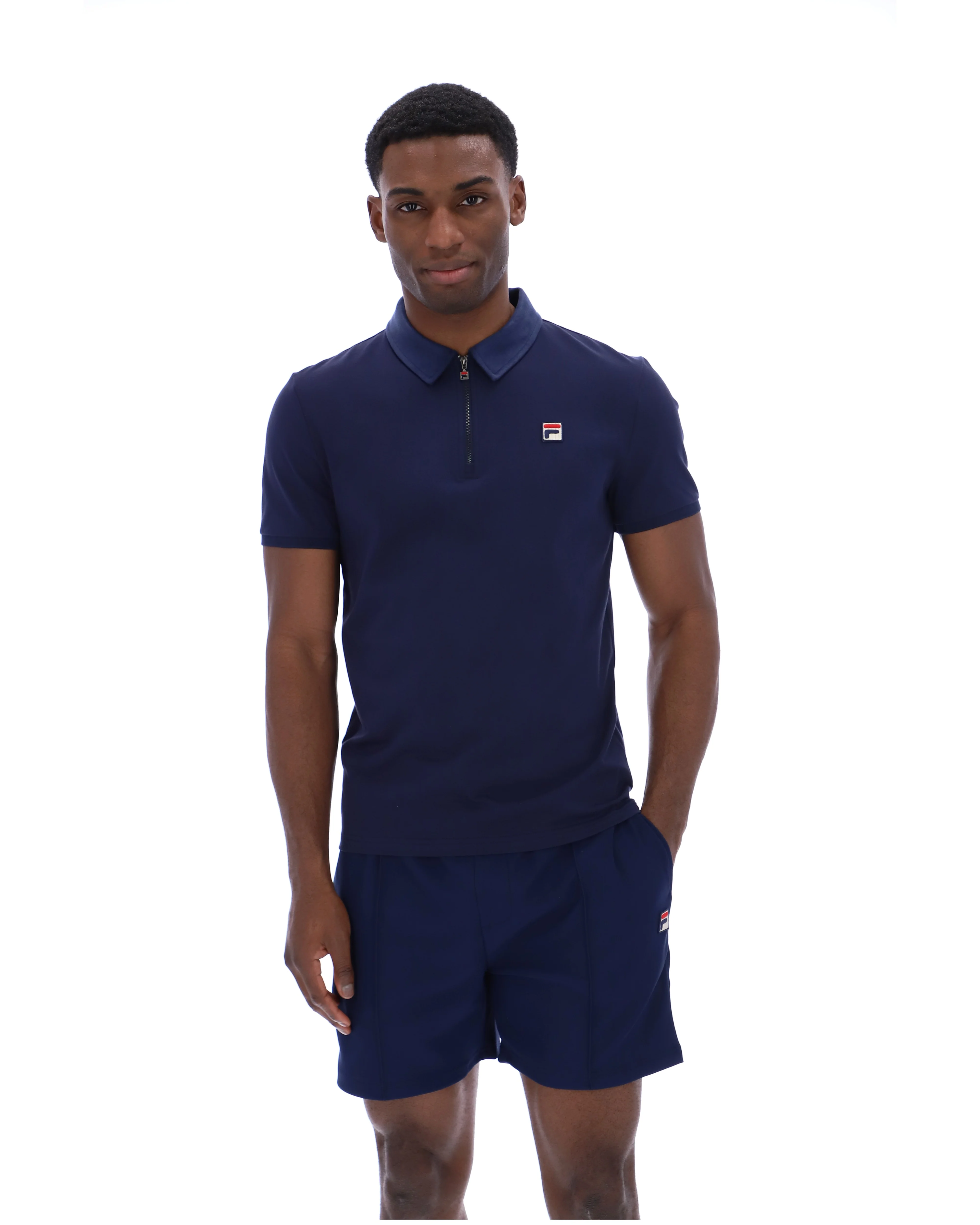 Fila Navy Ettore Zip Polo - Image 7