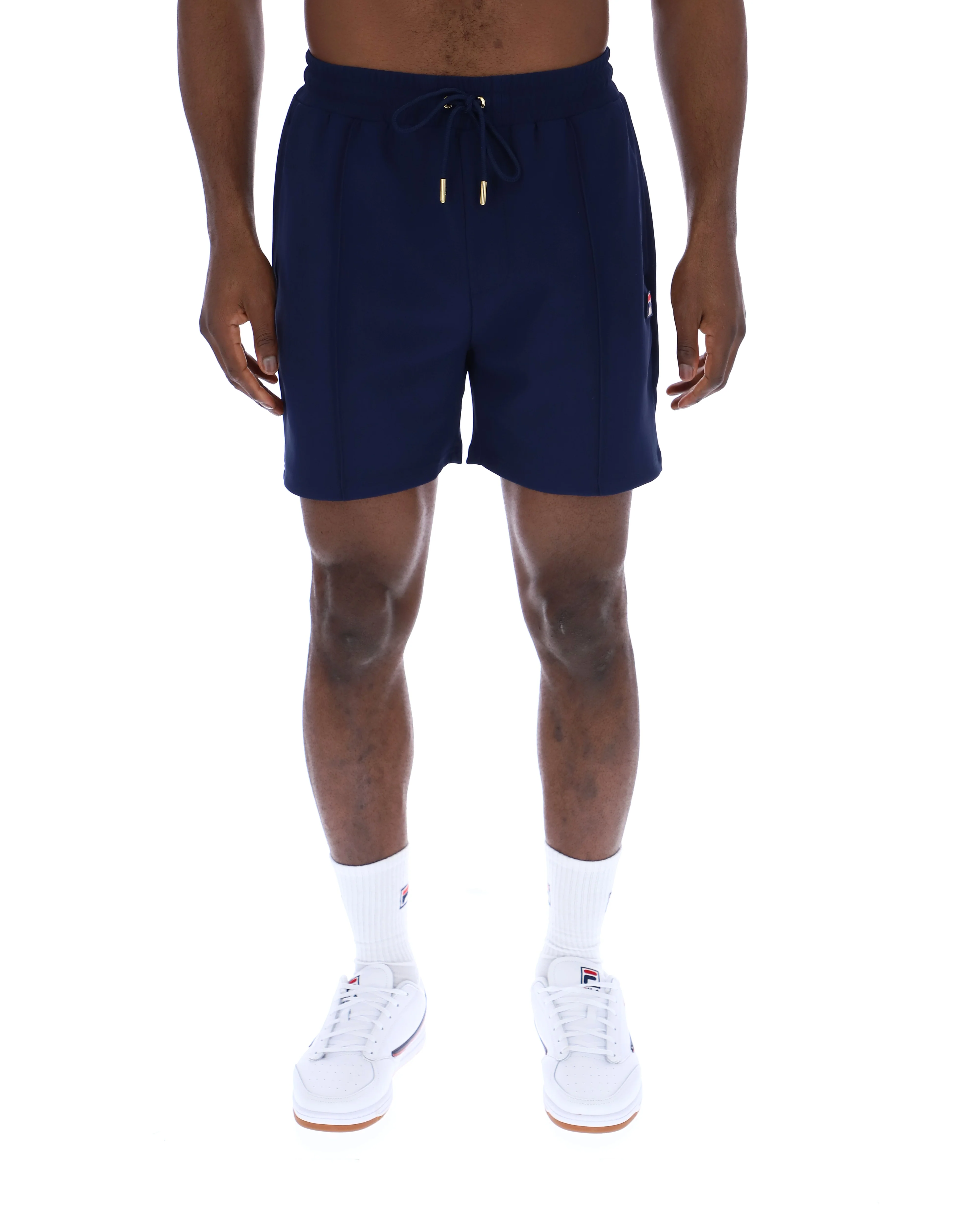 Fila Navy Eusebio Pin-Tuck Shorts - Image 4