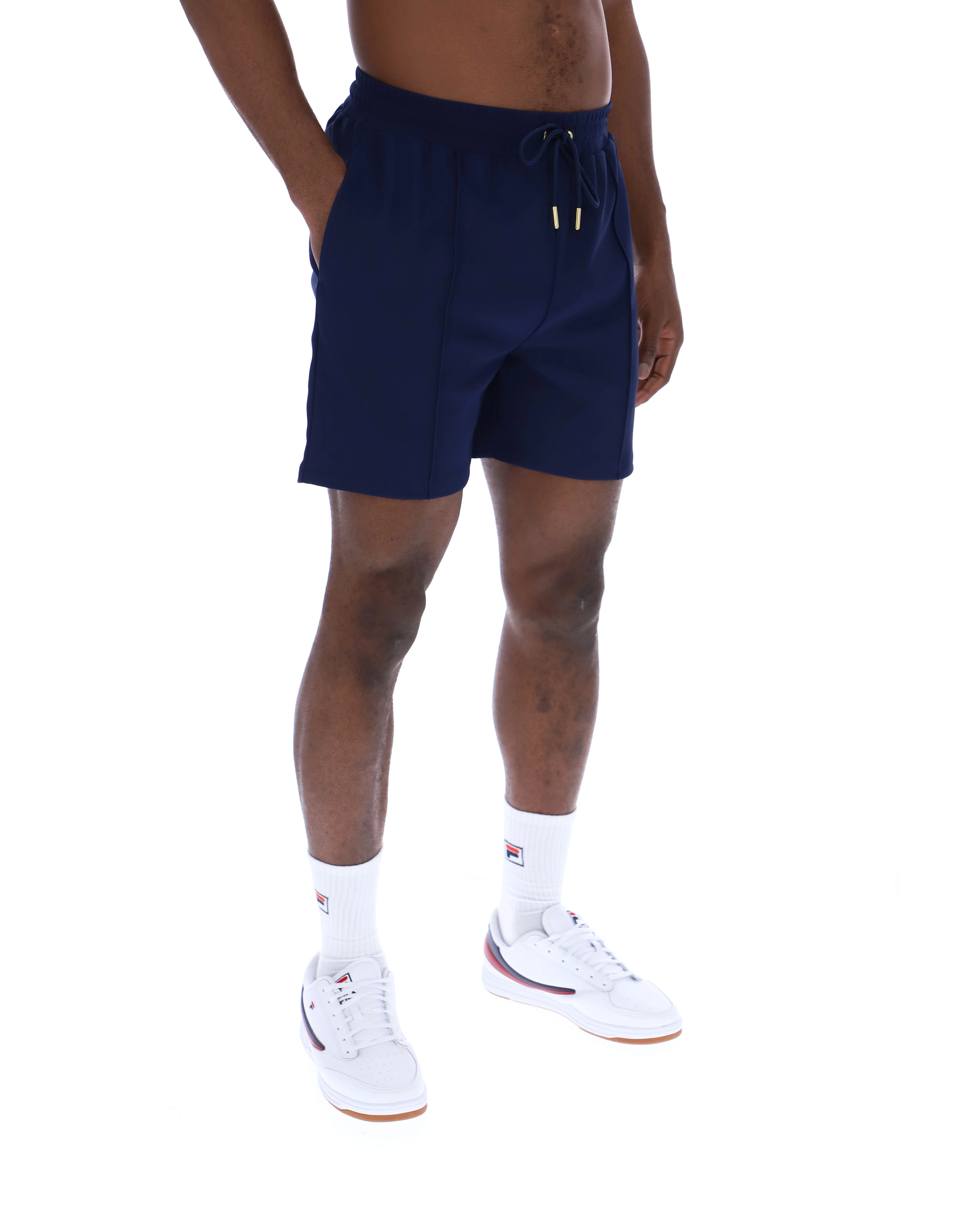 Fila Navy Eusebio Pin-Tuck Shorts - Image 5