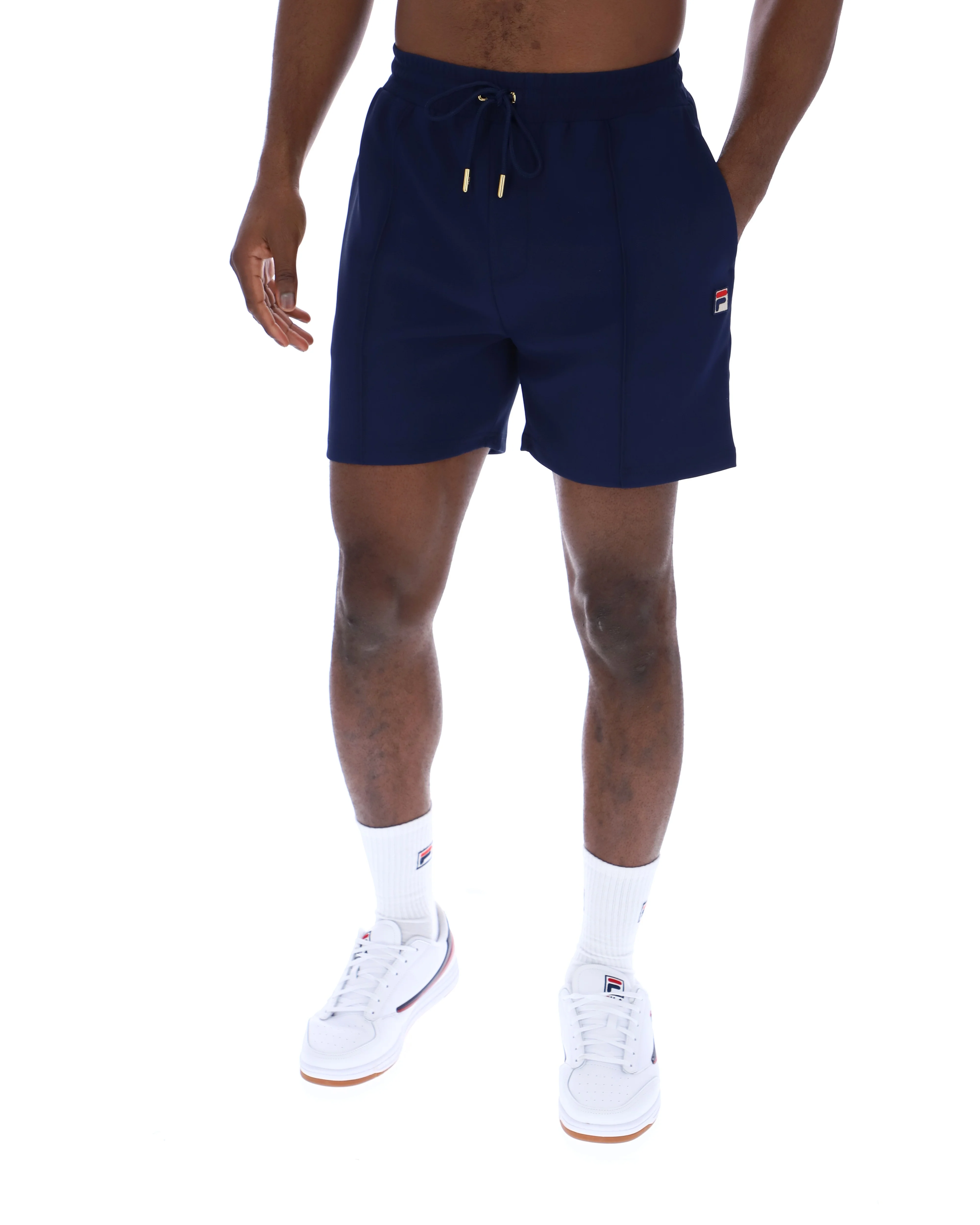 Fila Navy Eusebio Pin-Tuck Shorts - Image 6