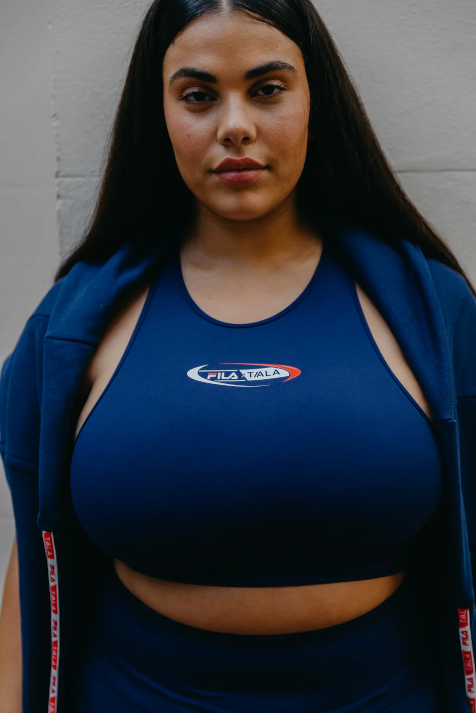 Navy FILA x TALA SKINLUXE Sports Bralette - Image 3