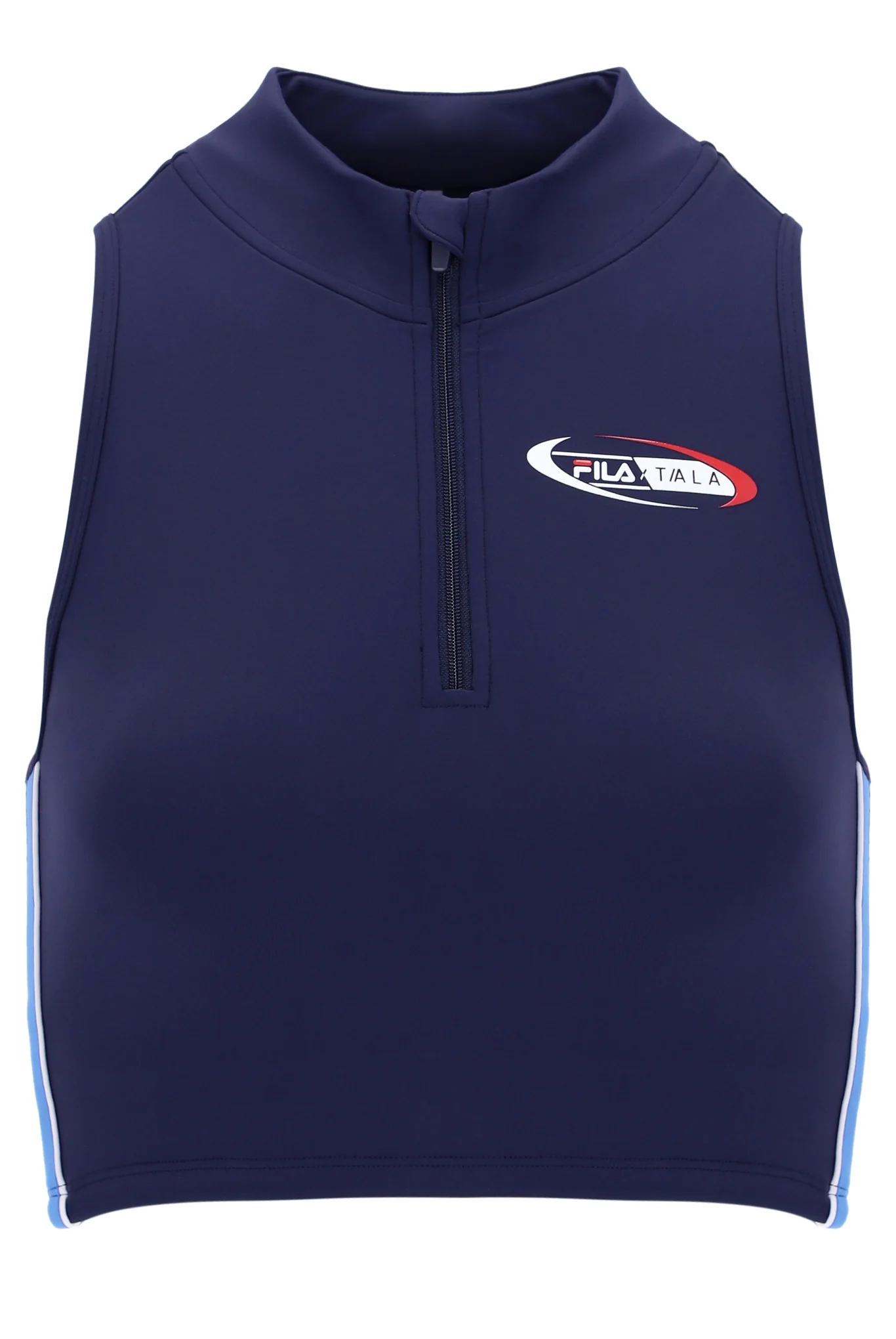 Navy FILA x TALA SKINLUXE Zip-Up Crop Top - Image 11