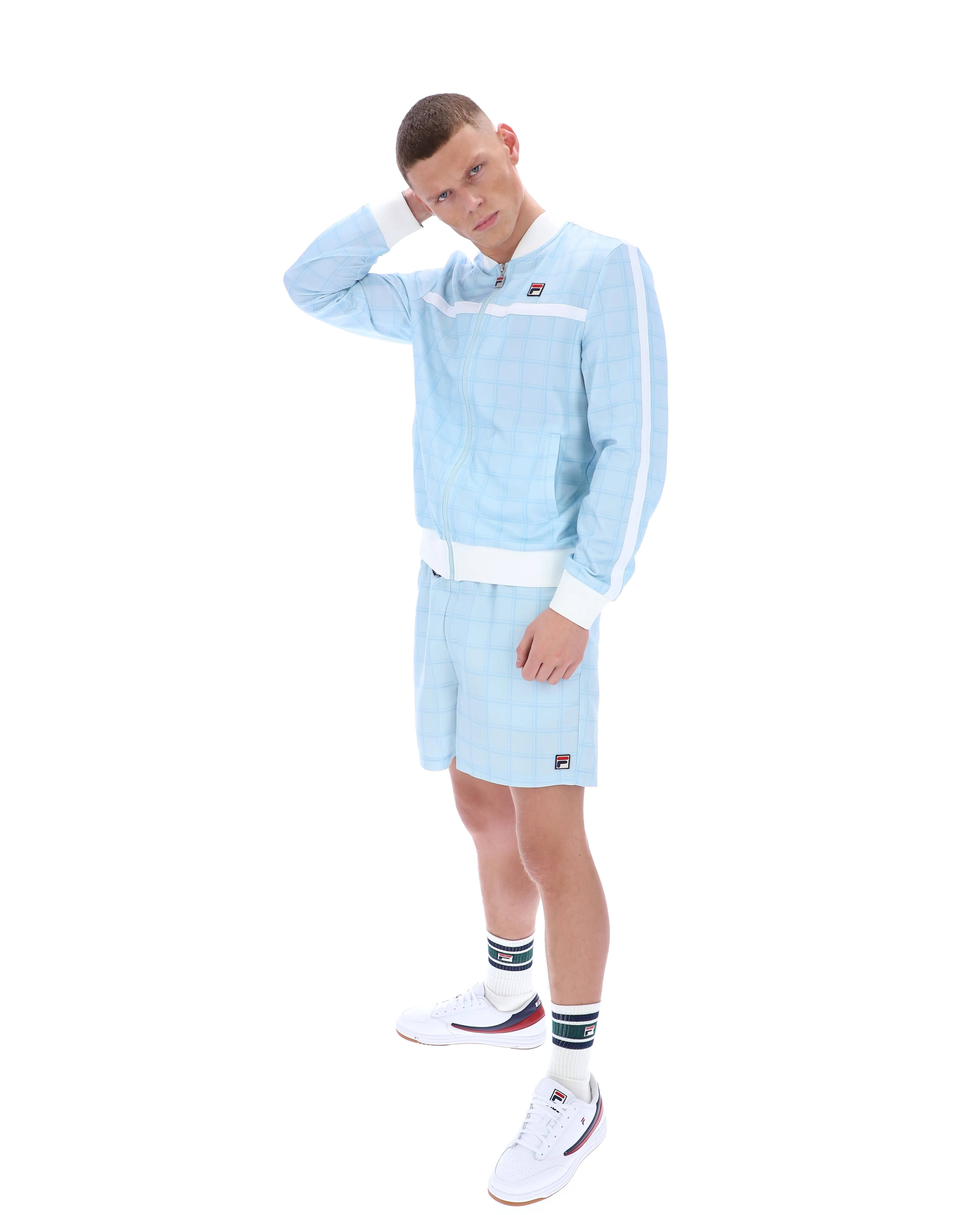 Skyway Filippo Tonal Check Track Top - Image 3