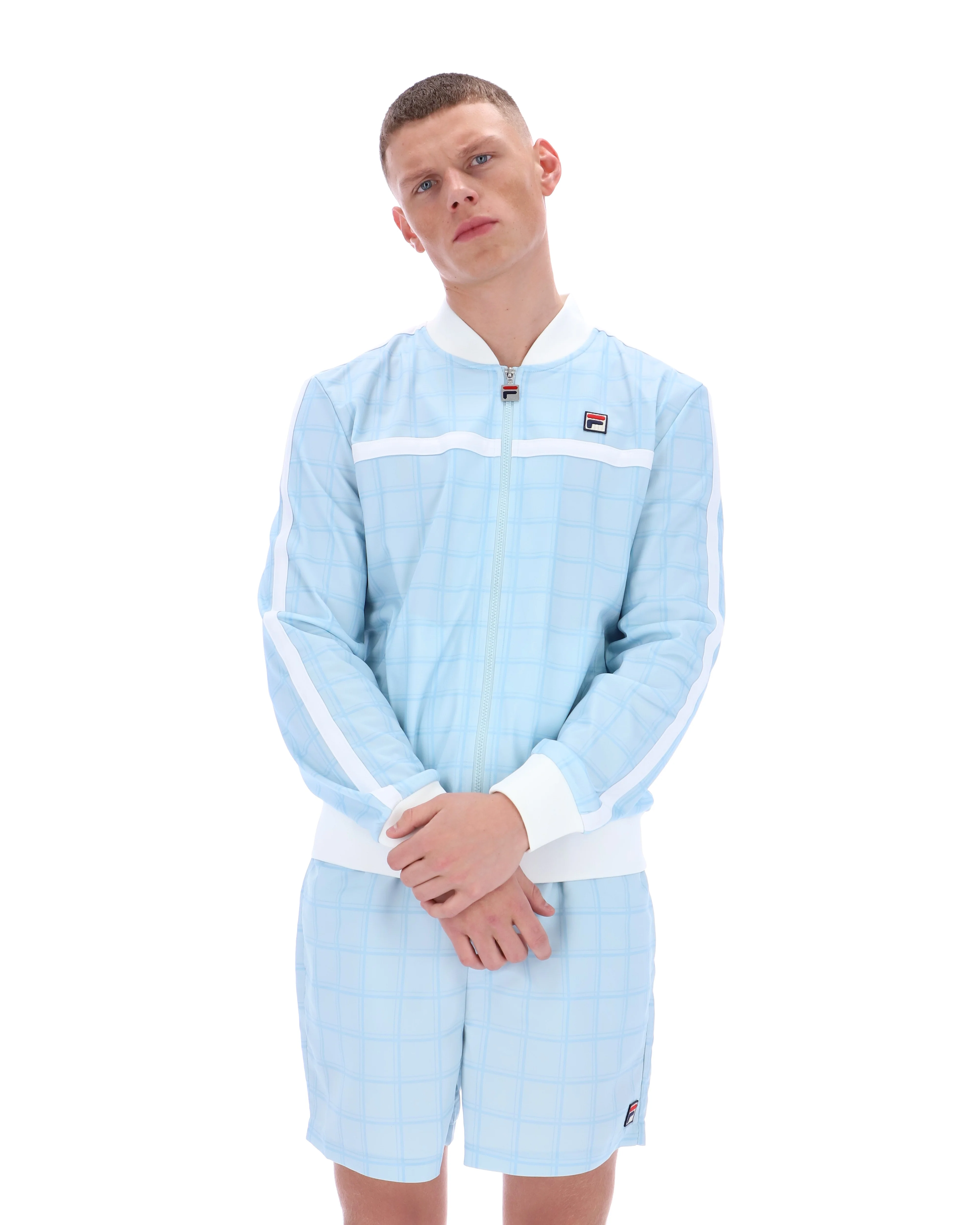 Skyway Filippo Tonal Check Track Top - Image 4