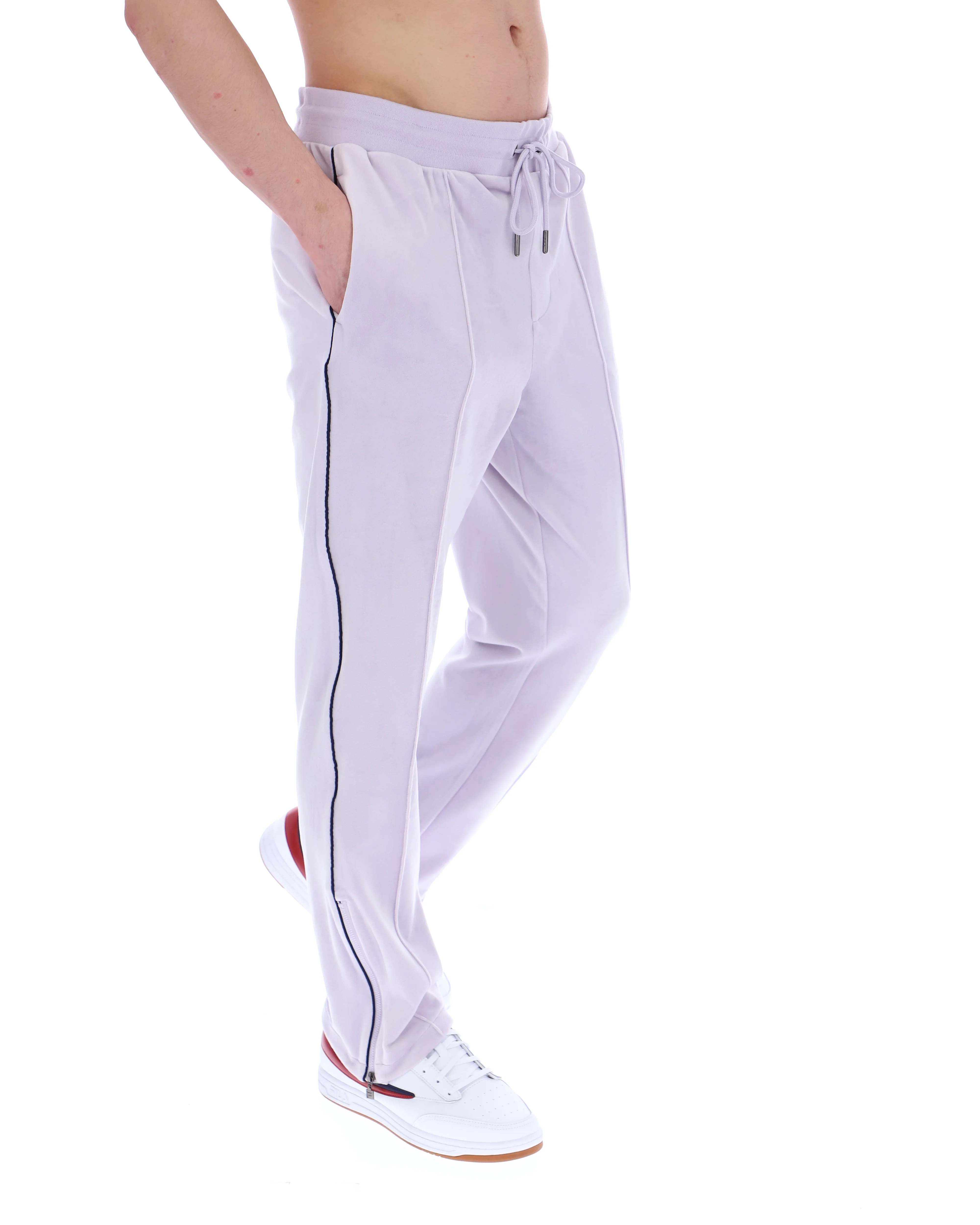 Misty Lilac Fio Velour Straight-Leg Jogger - Image 5