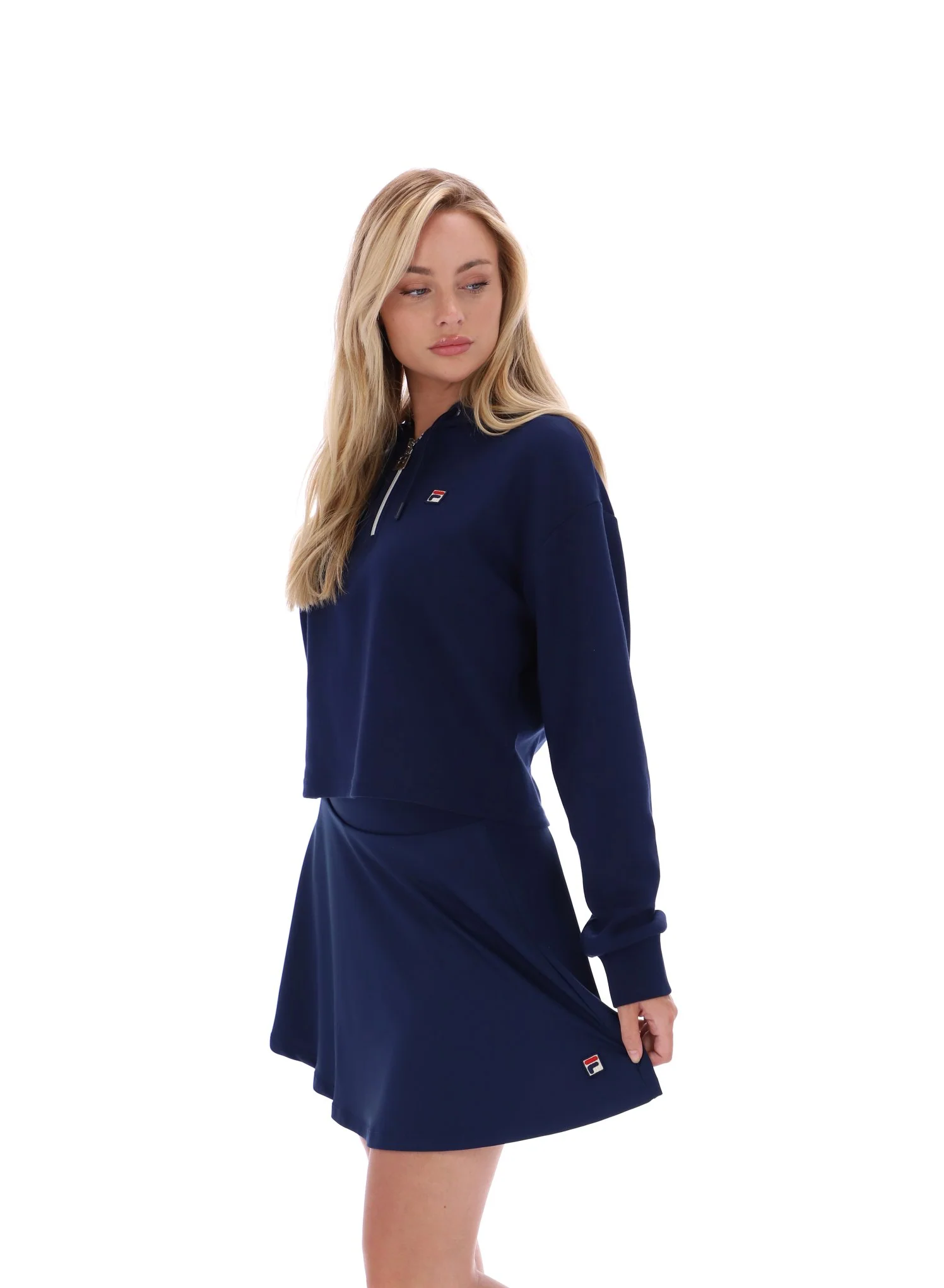 Fila Navy Fiorella 1/4 Zip Up Hoodie - Image 8