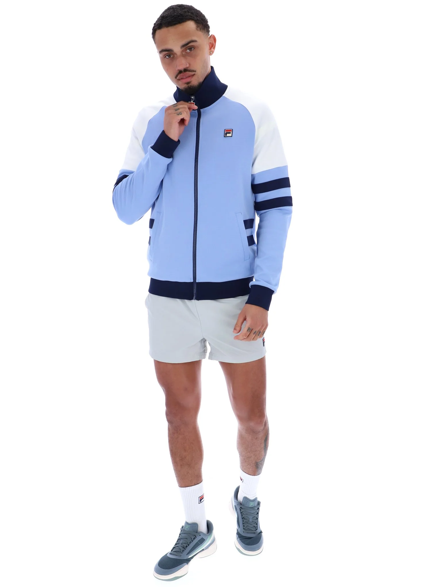 Vista Blue Founder Cut And Sew Track Top - Image 4