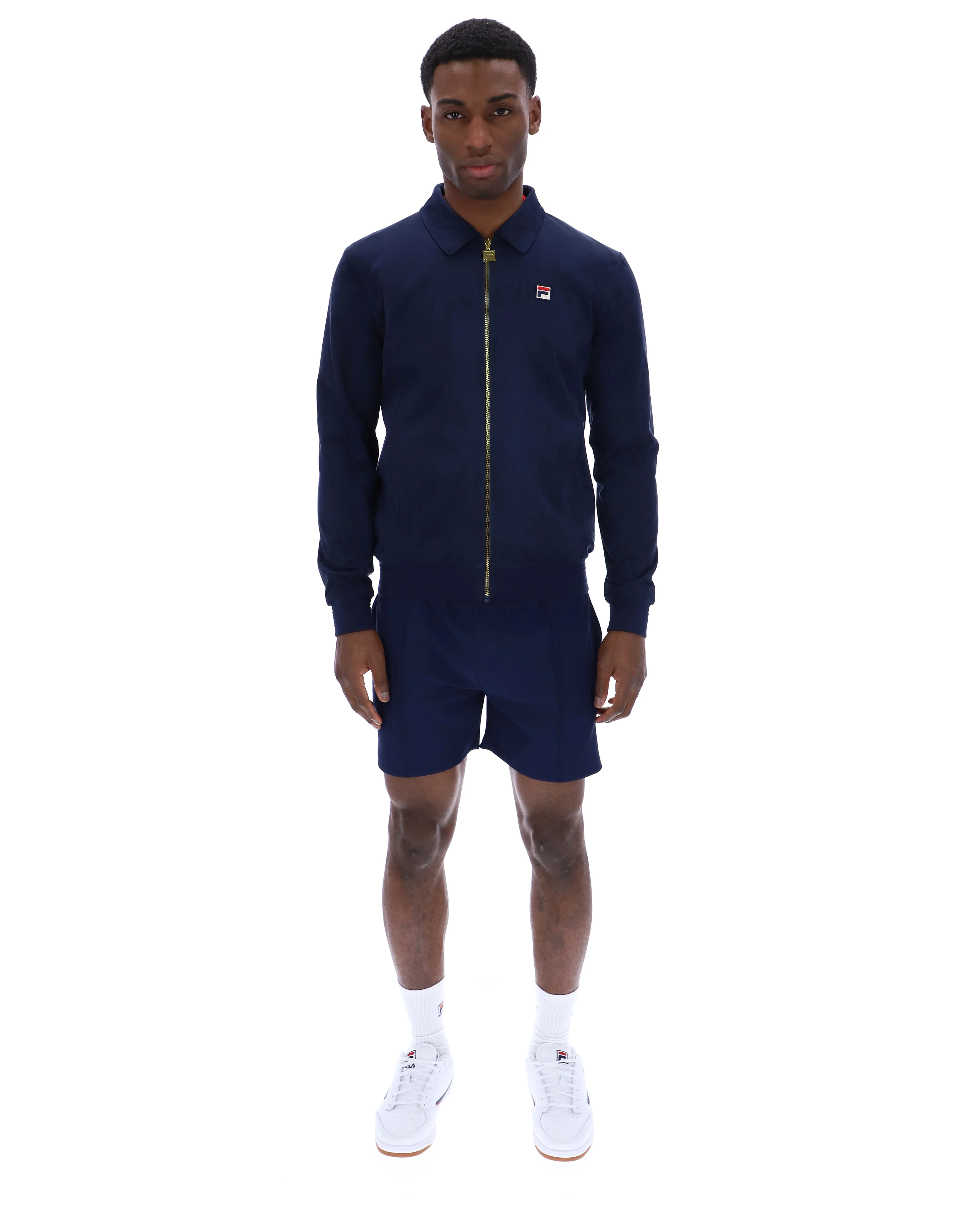 Fila Navy Francesco Suede Jacket - Image 4
