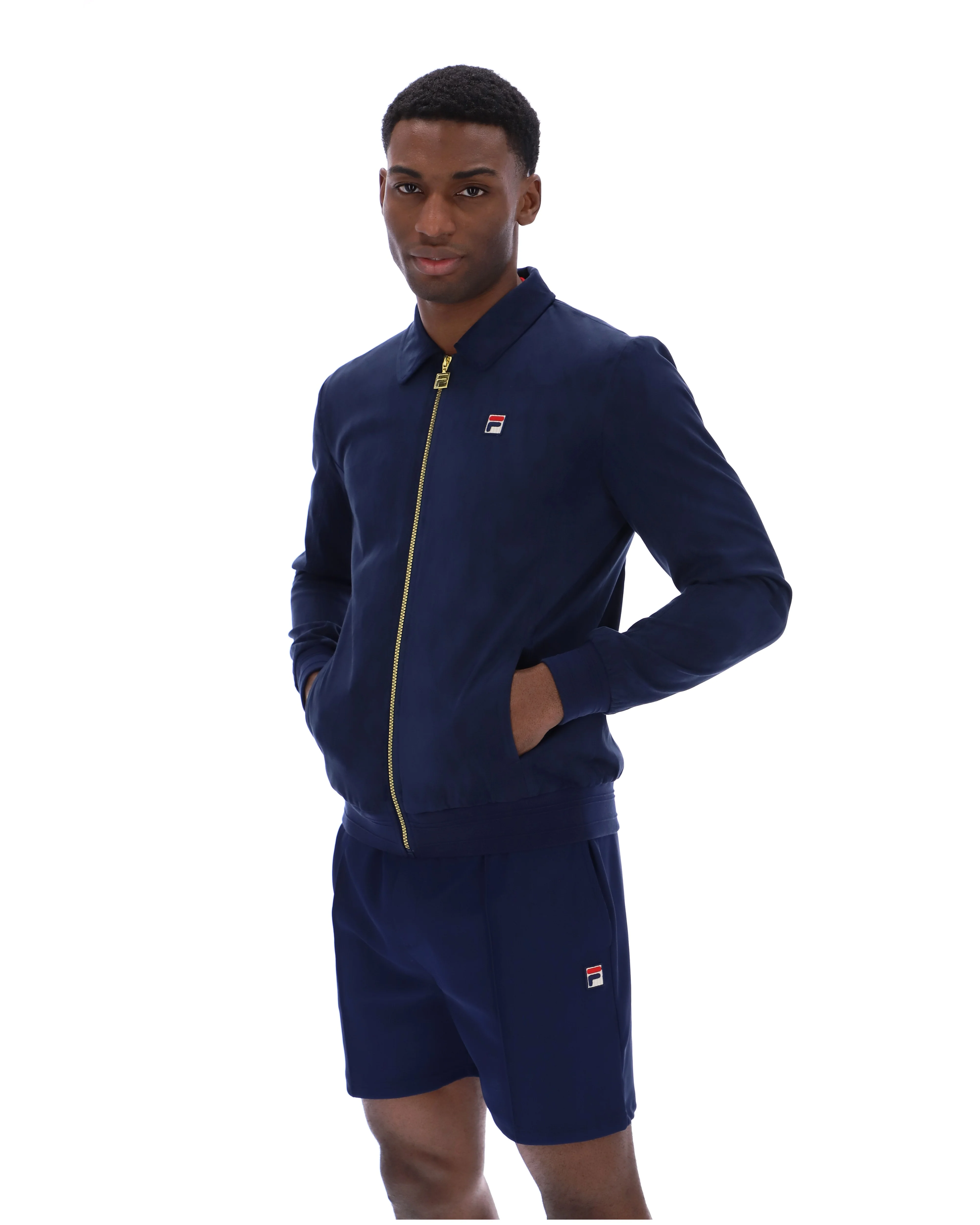 Fila Navy Francesco Suede Jacket - Image 6