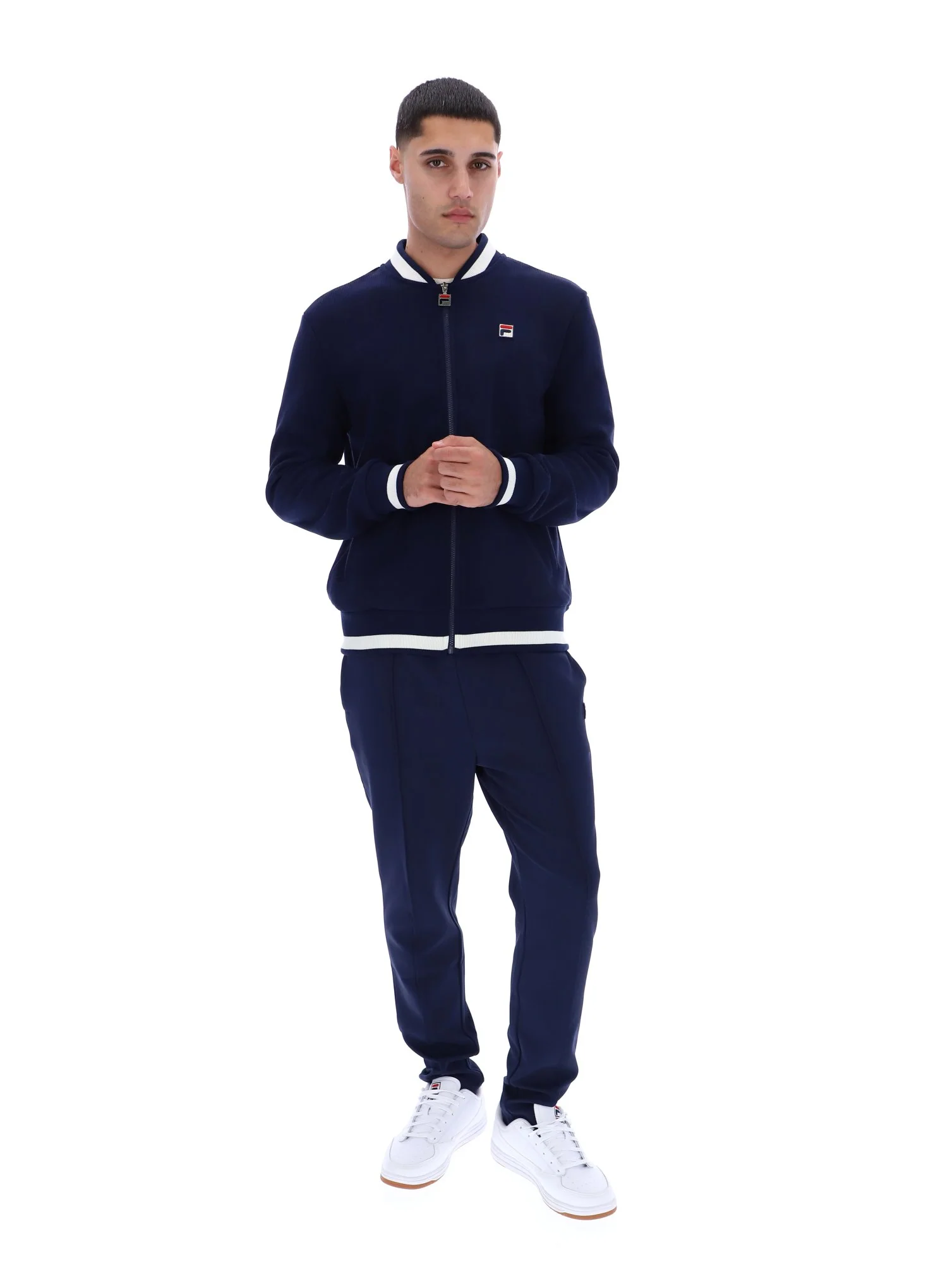 Fila Navy Gabe Waffle Knit Jacket - Image 3