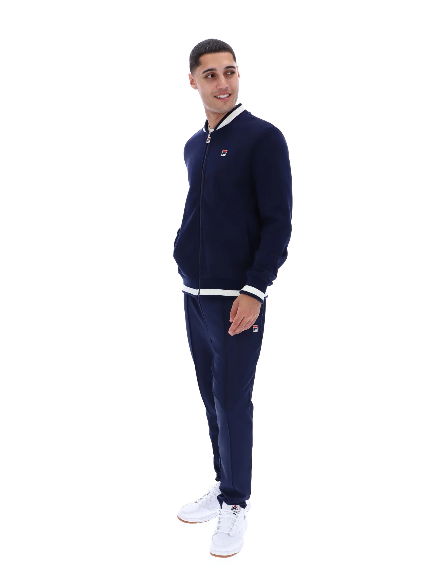 Fila Navy Gabe Waffle Knit Jacket - Image 4