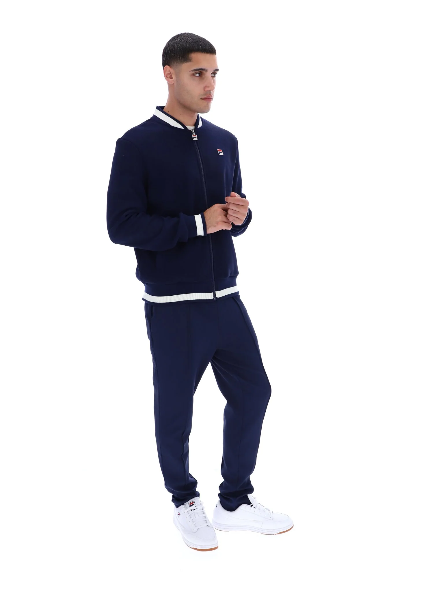 Fila Navy Gabe Waffle Knit Jacket - Image 5