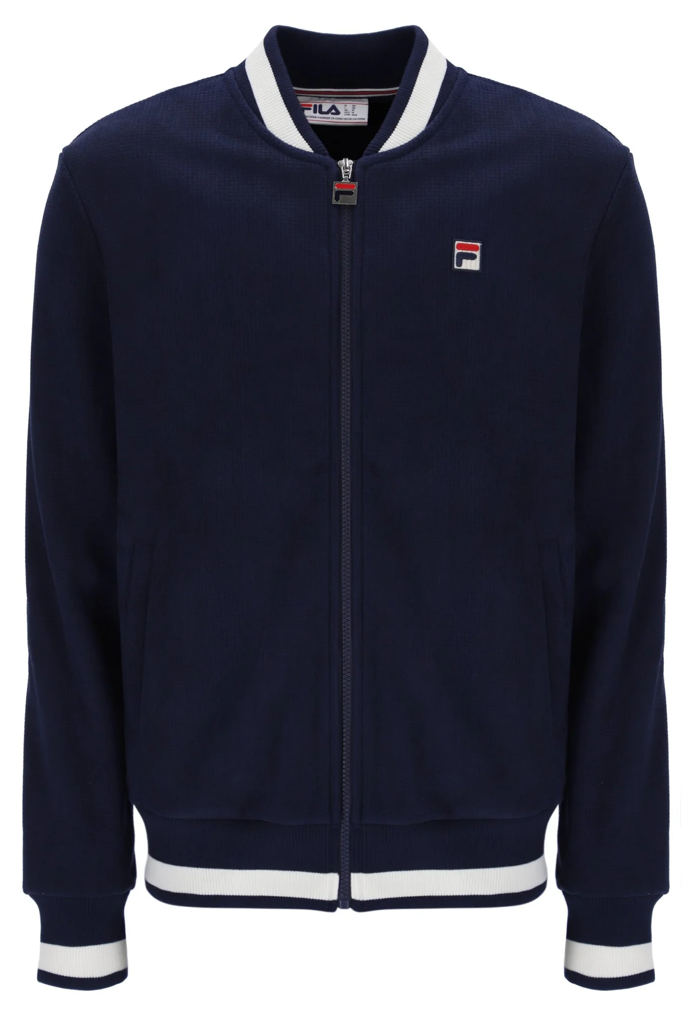 Fila Navy Gabe Waffle Knit Jacket - Image 8