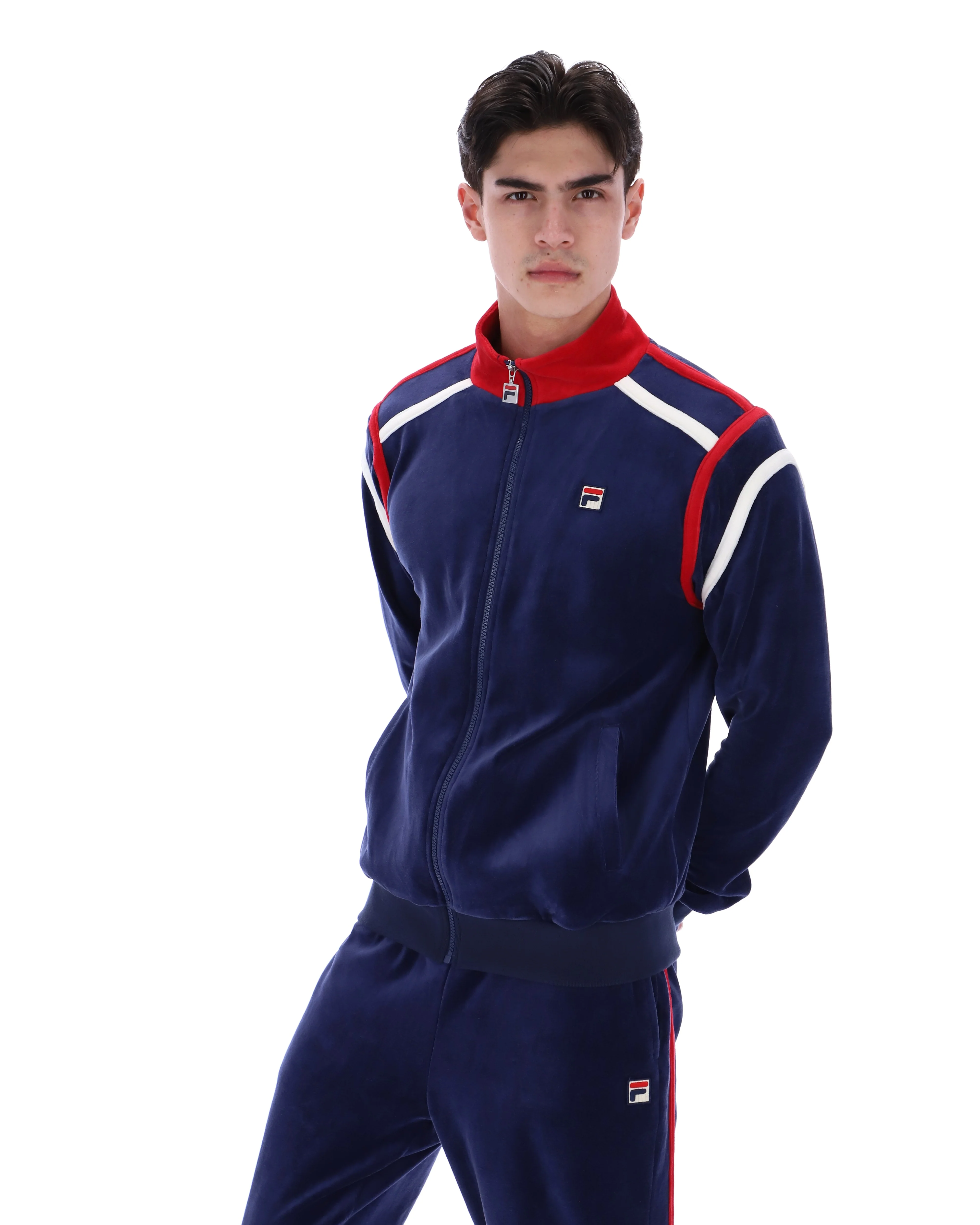 Fila Navy Gabriele Contrast Panel Track Top - Image 3
