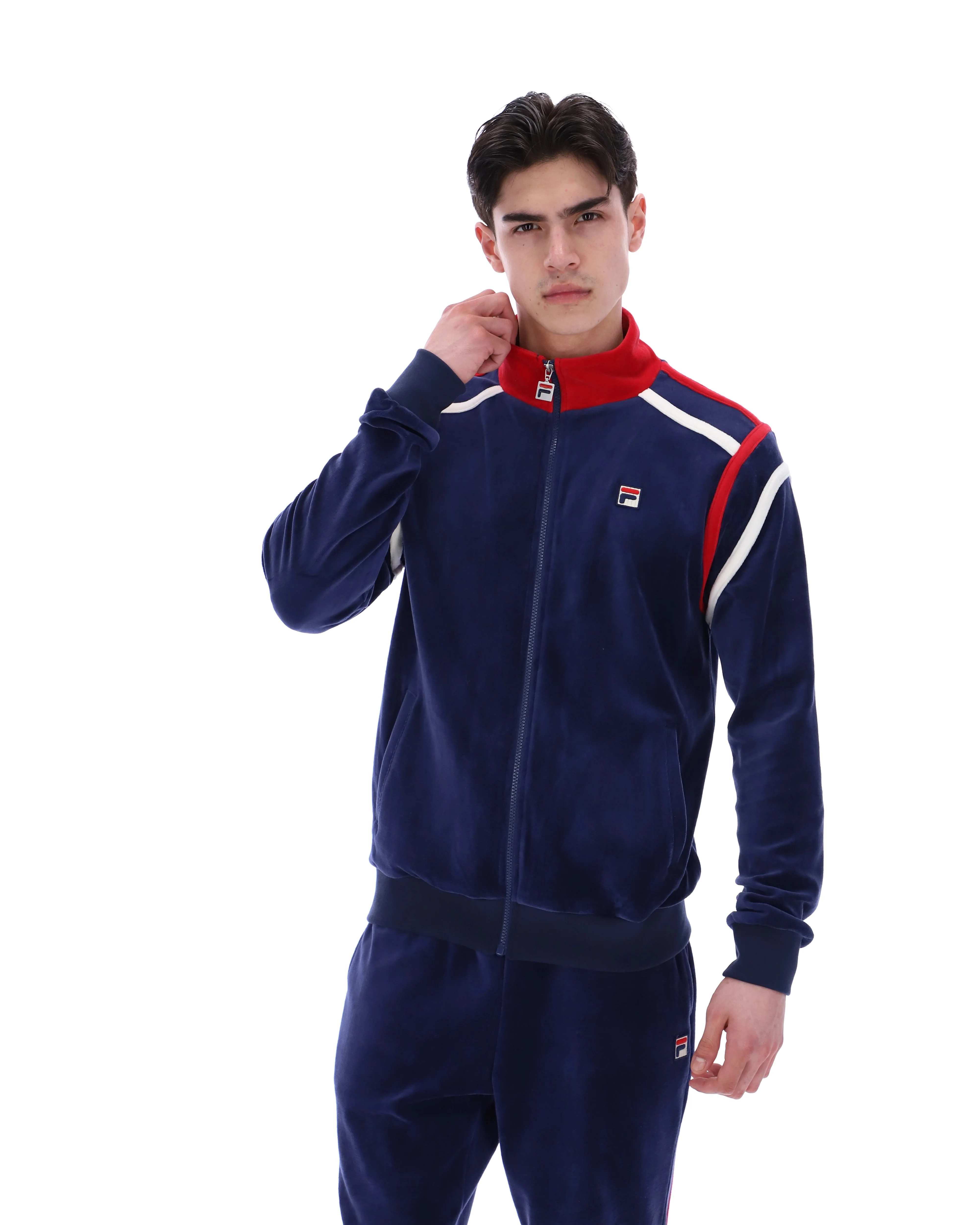 Fila Navy Gabriele Contrast Panel Track Top - Image 4
