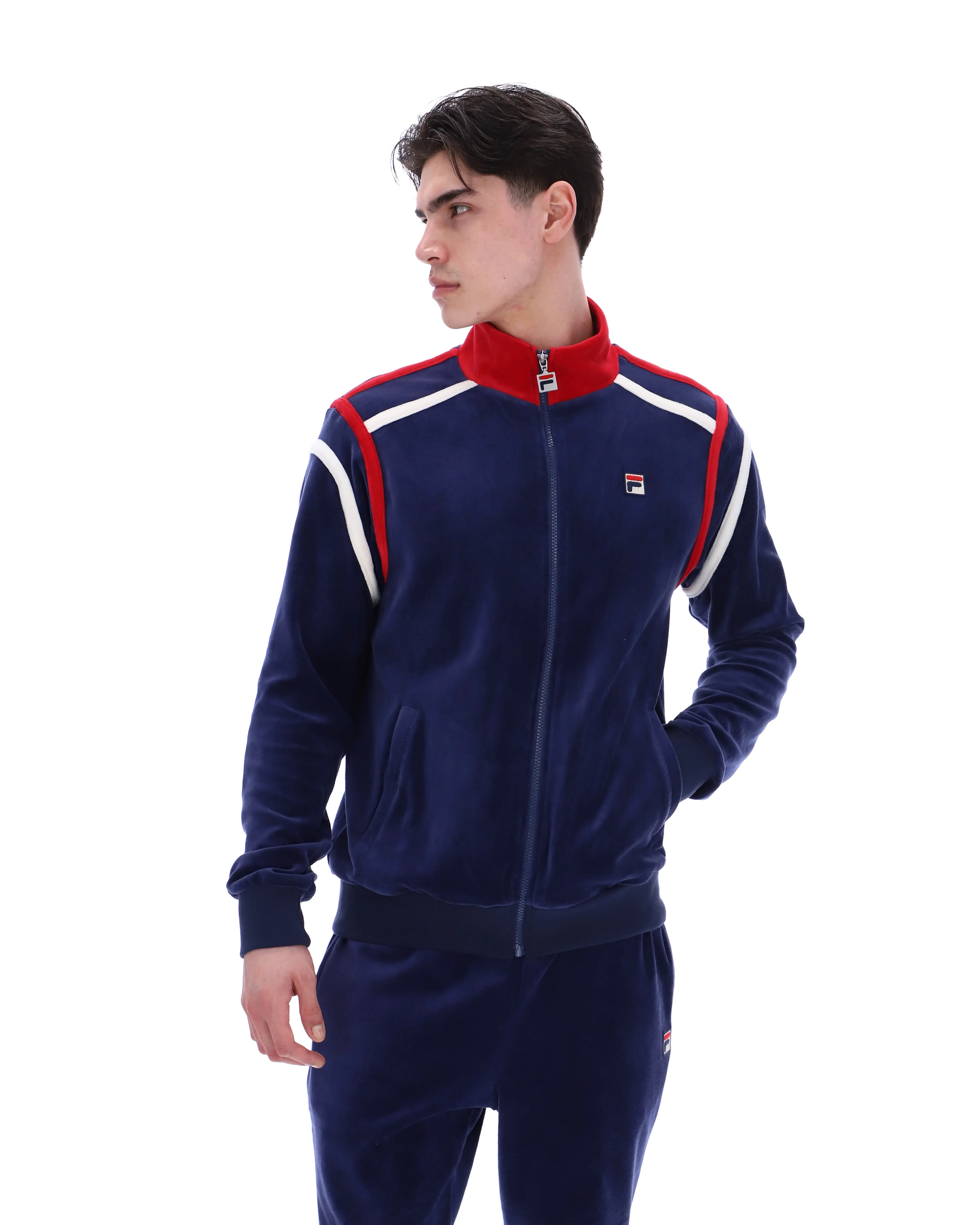 Fila Navy Gabriele Contrast Panel Track Top - Image 7