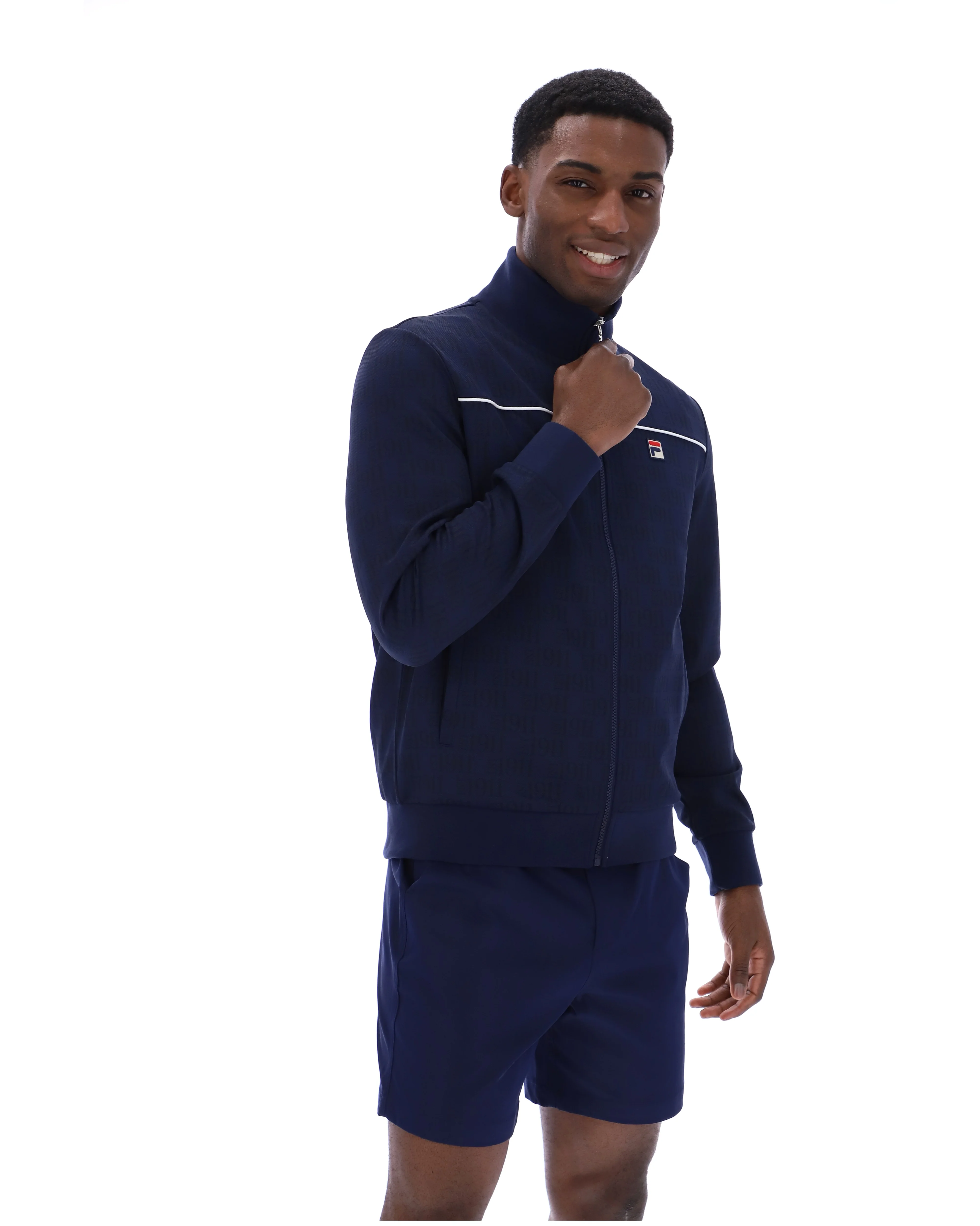 Fila Navy Gennaro 1911 Monogram Track Top - Image 6