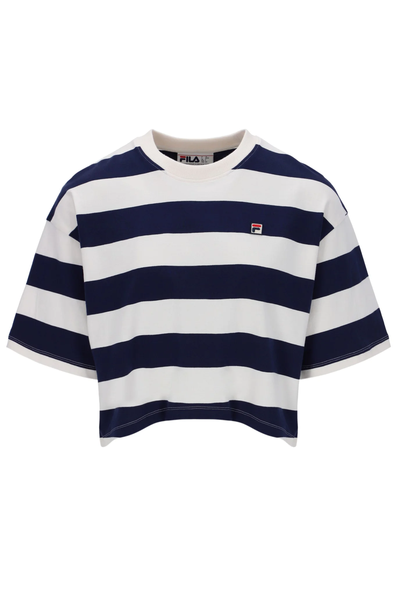 Fila Navy Genoa Boxy Cropped Tee - Image 2