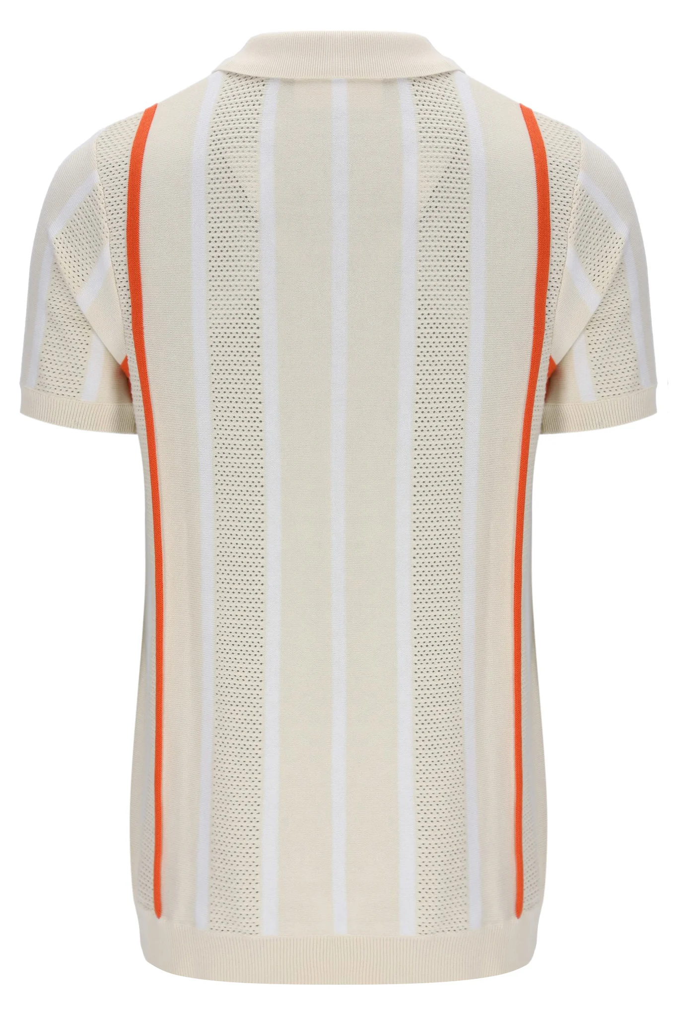 Tapioca Giorgio Crochet Patchwork Knitted Polo - Image 9