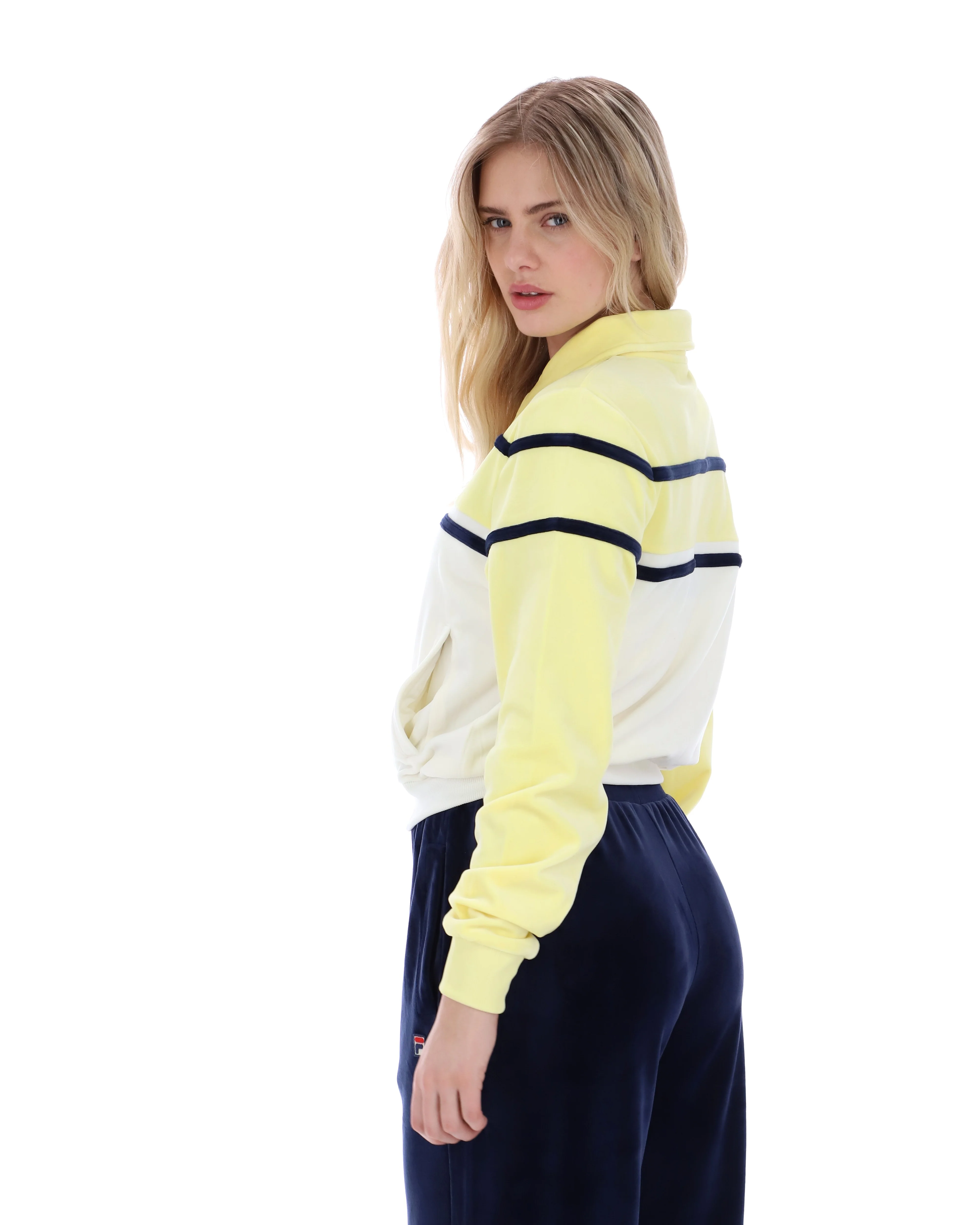 Wax Yellow Giovana Cropped Zip-Up Top - Image 7